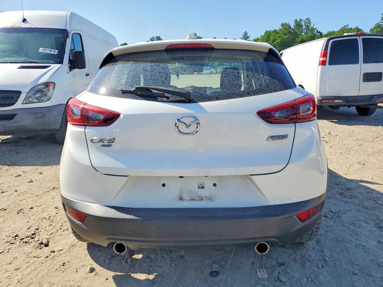 2019 Mazda Cx-3 Sport White vin: JM1DKFB7XK1430155