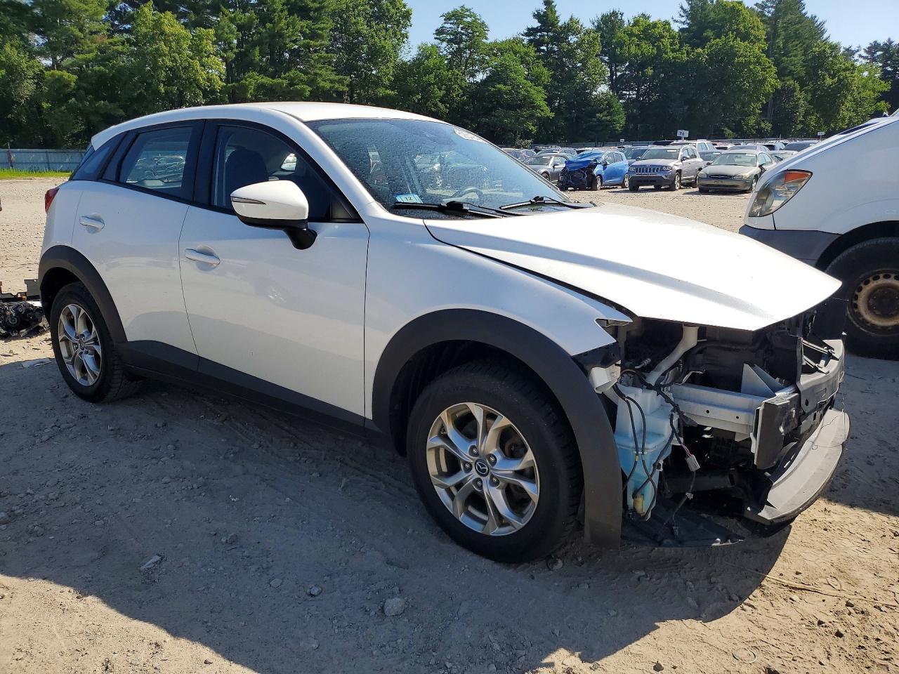 2019 Mazda Cx-3 Sport White vin: JM1DKFB7XK1430155