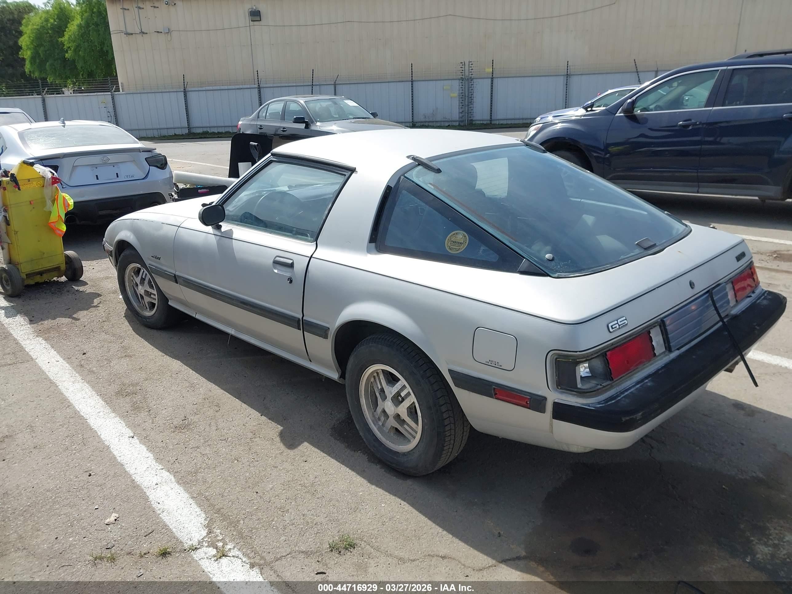 1985 Mazda Rx7 12a Silver vin: JM1FB3319F0904321
