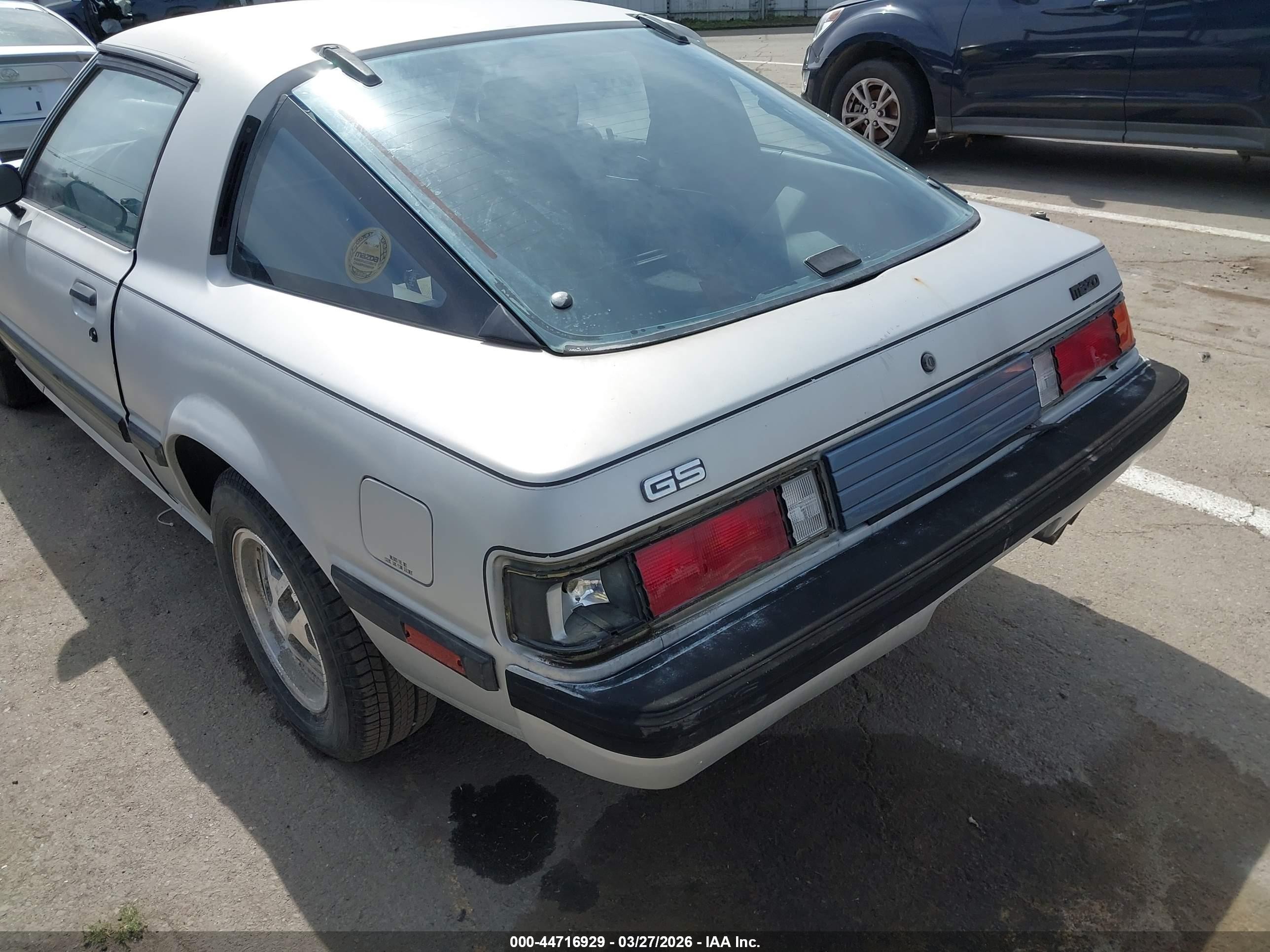 1985 Mazda Rx7 12a Silver vin: JM1FB3319F0904321