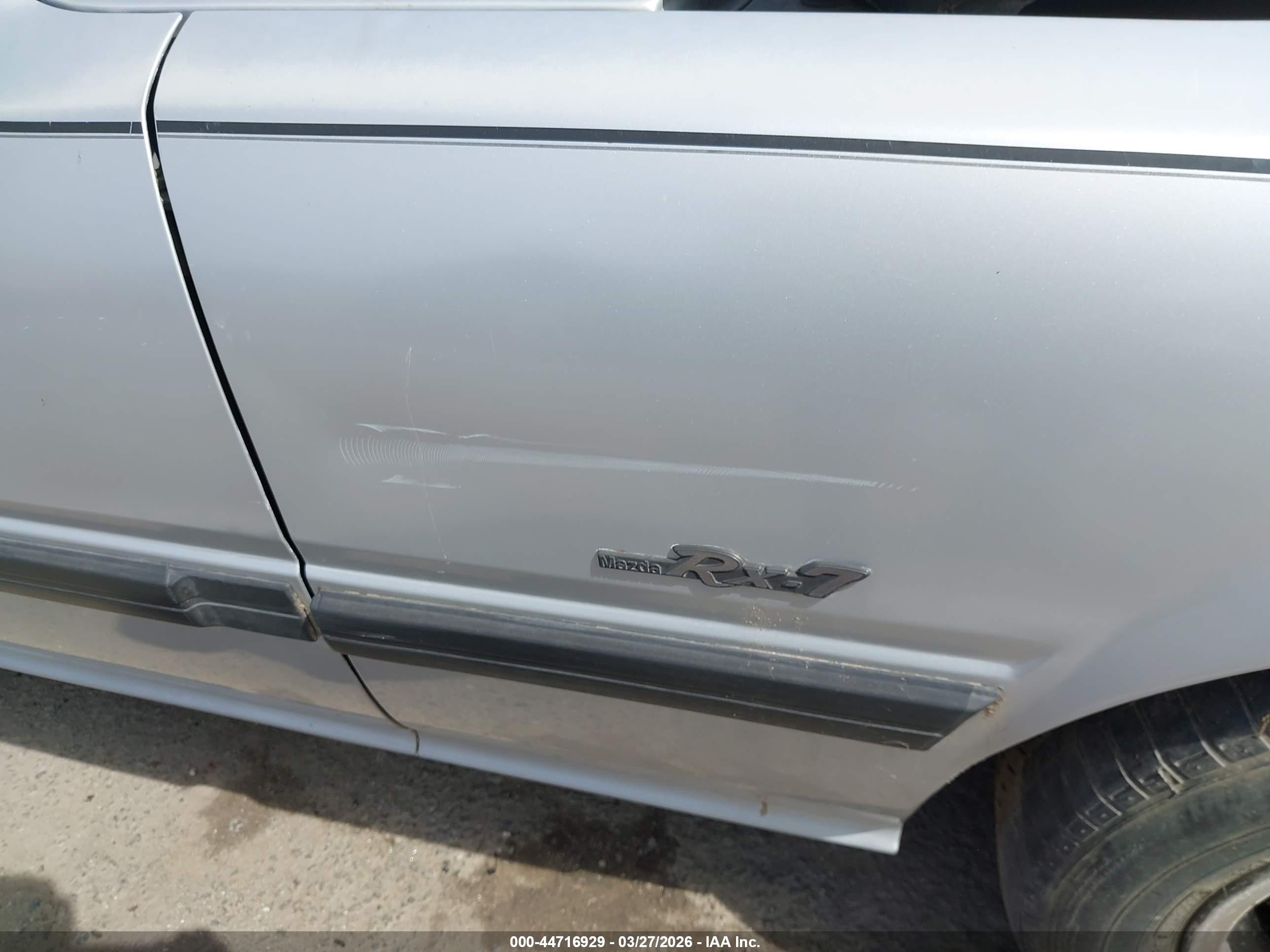1985 Mazda Rx7 12a Silver vin: JM1FB3319F0904321