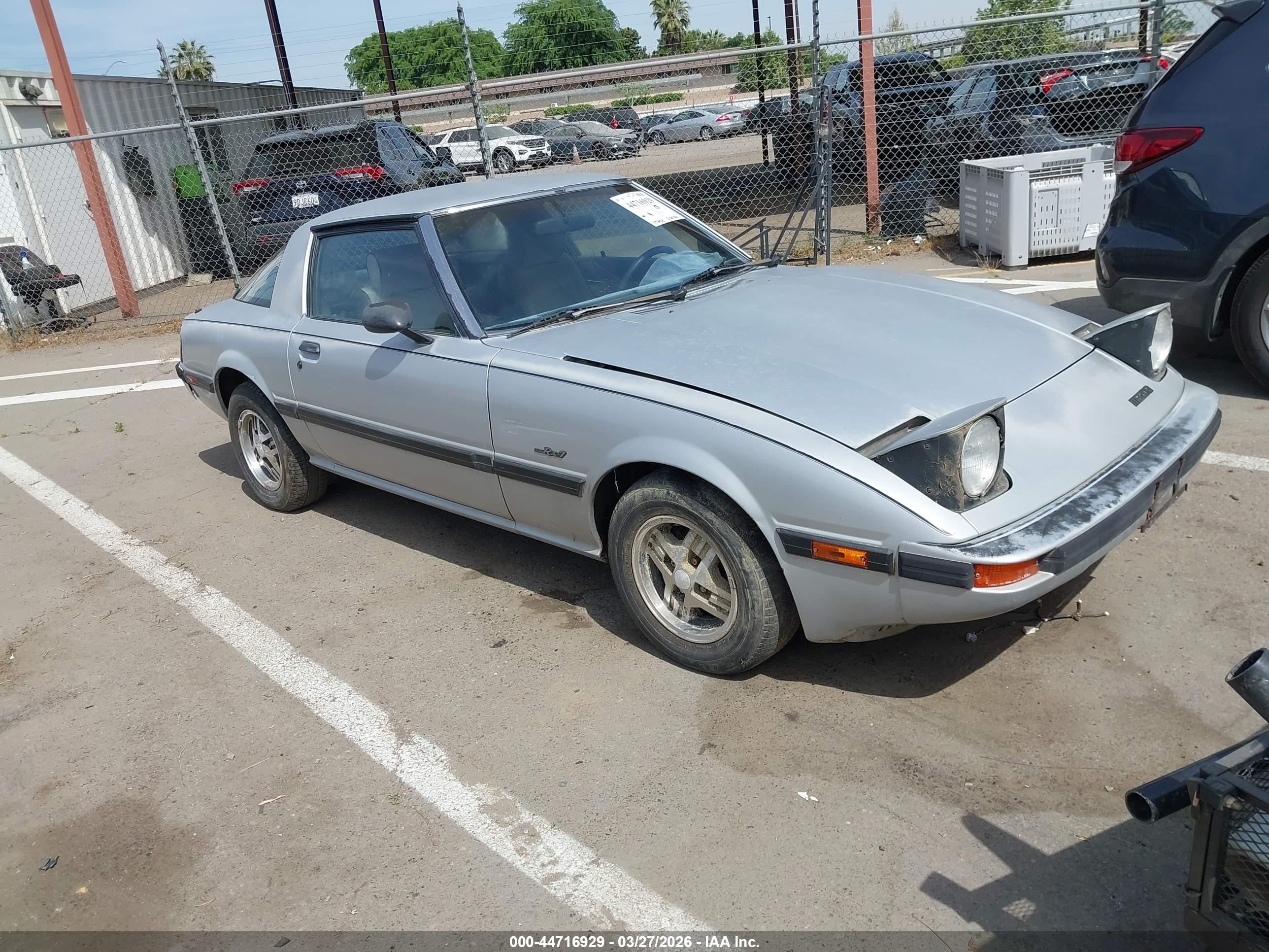 1985 Mazda Rx7 12a Silver vin: JM1FB3319F0904321