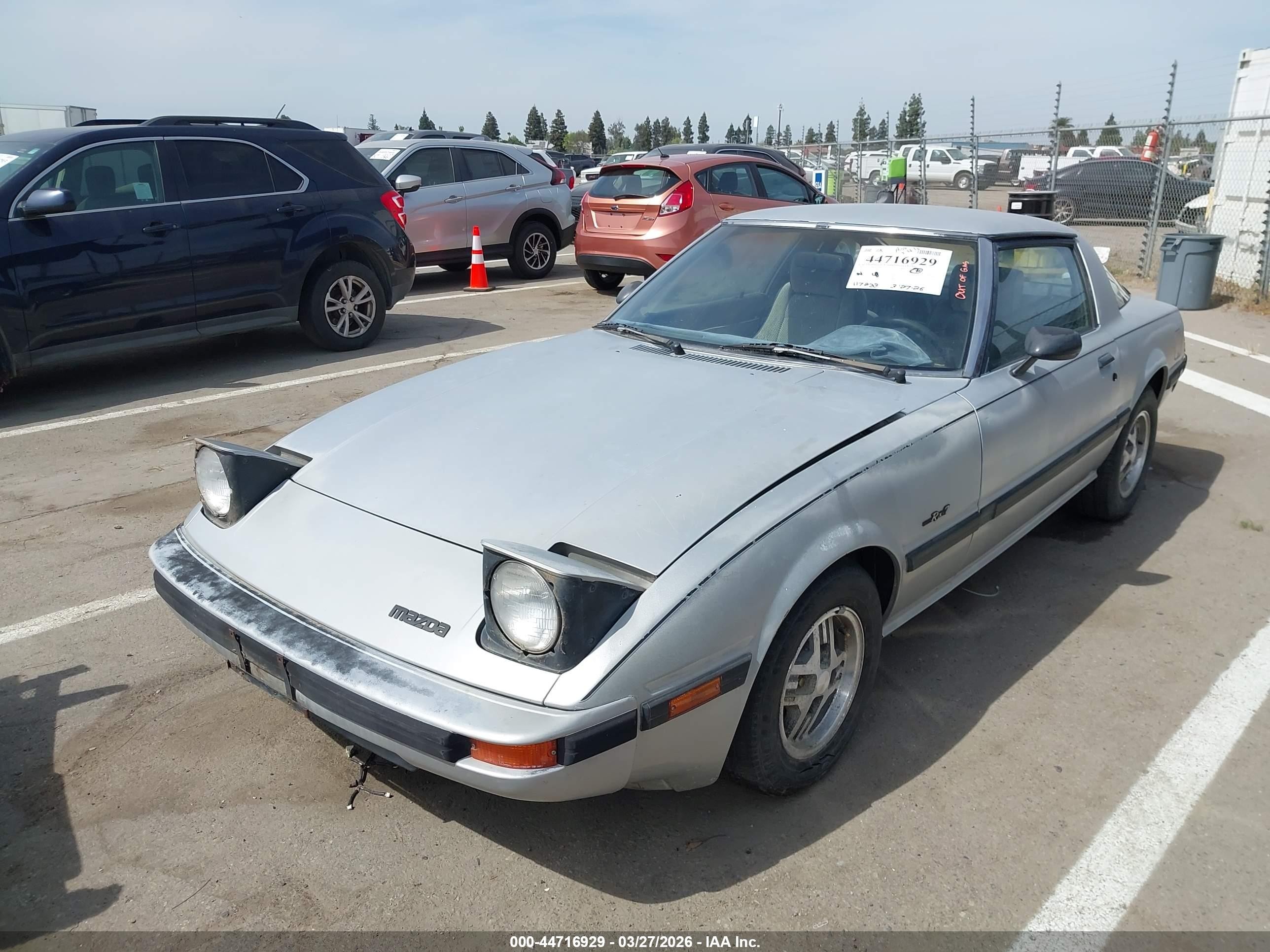 1985 Mazda Rx7 12a Silver vin: JM1FB3319F0904321