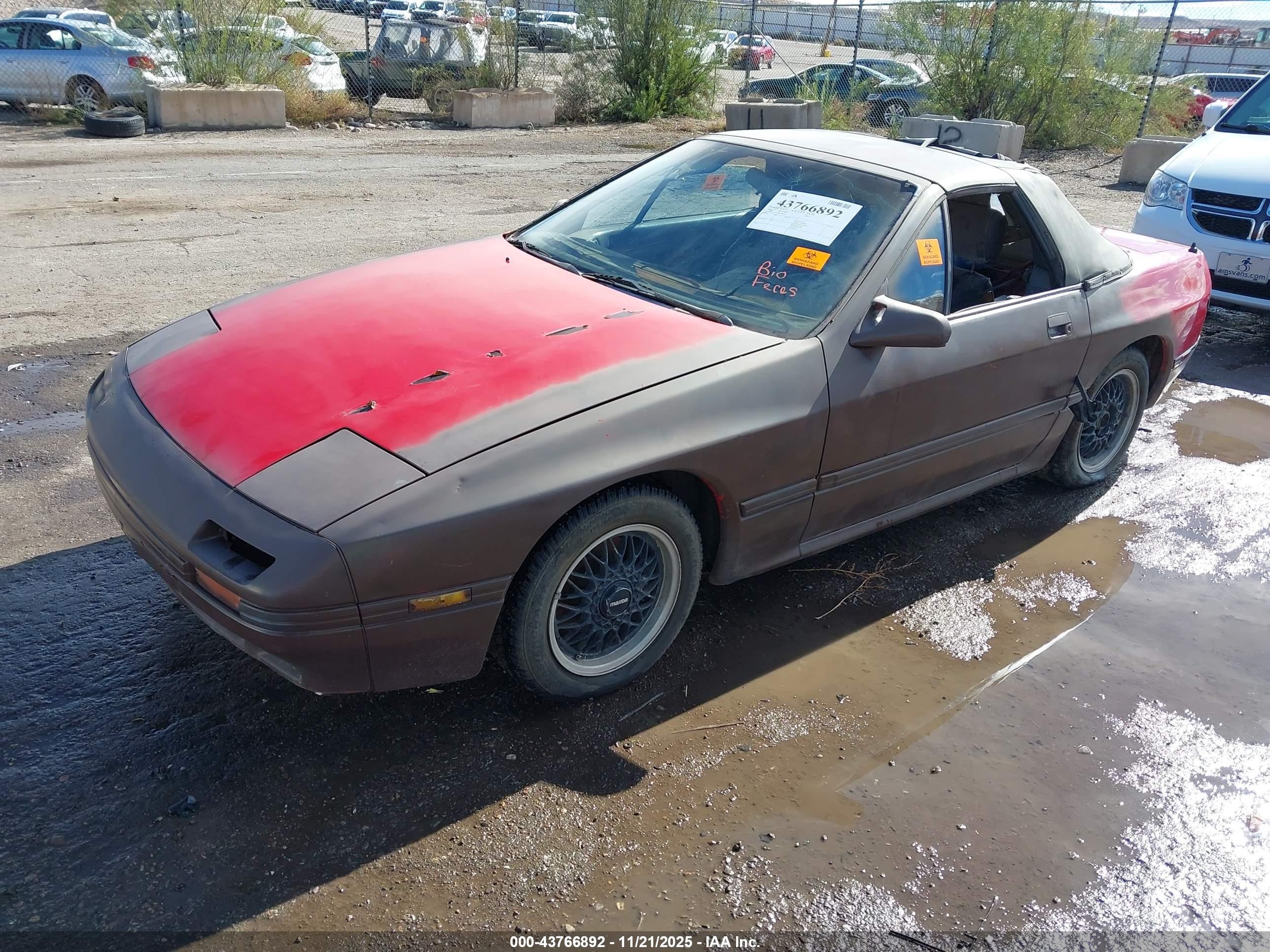 1988 Mazda Rx7   Red vin: JM1FC3515J0103503