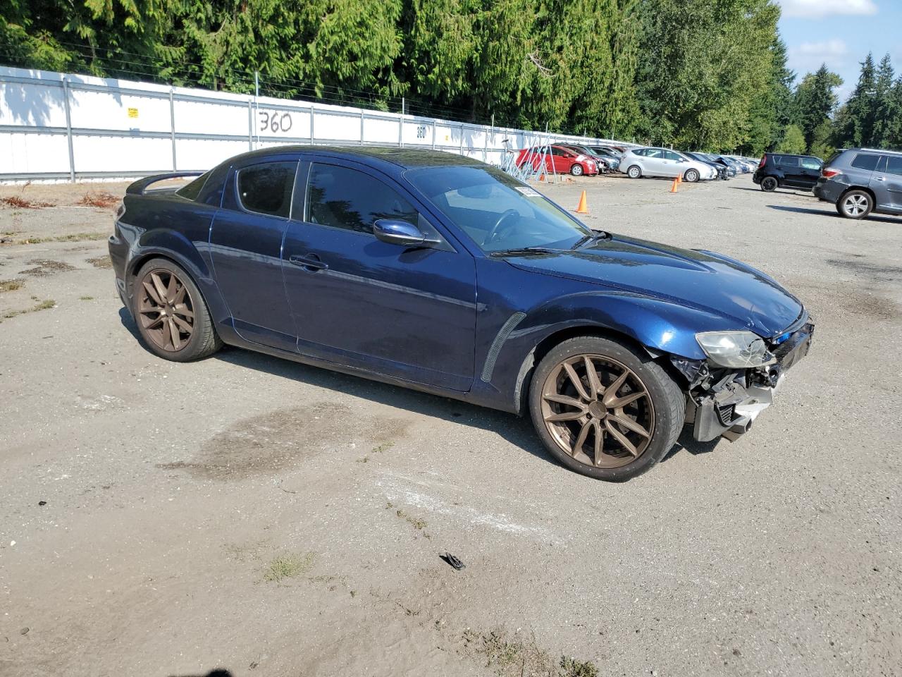 2008 Mazda Rx8 Blue vin: JM1FE173180214976