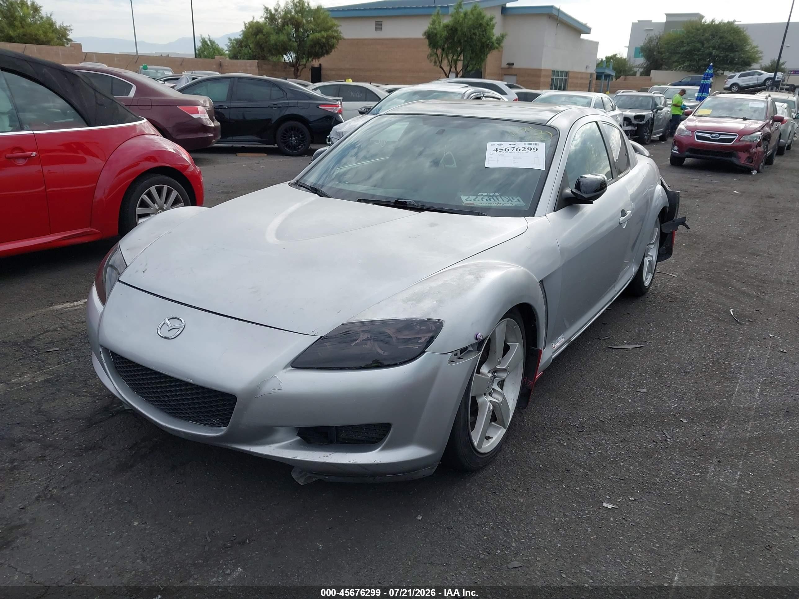 2004 Mazda Rx-8 6 Speed Manual Silver vin: JM1FE173340137814