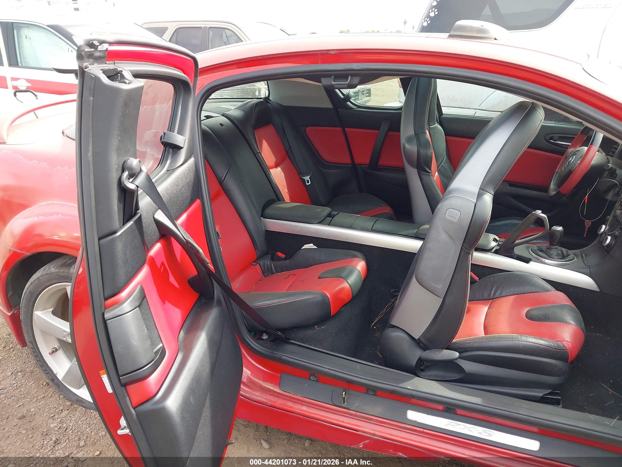 2005 Mazda Rx-8 6 Speed Manual Red vin: JM1FE173350147678