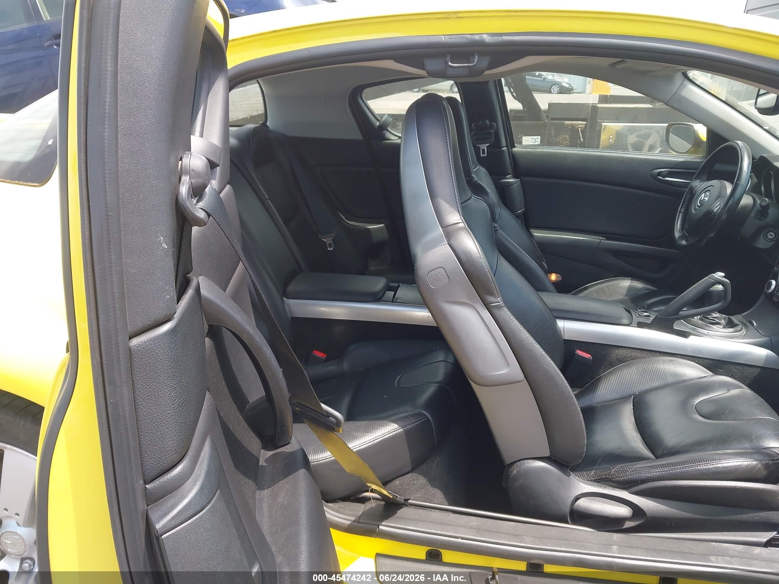 2004 Mazda Rx-8 6 Speed Manual Yellow vin: JM1FE173440100707