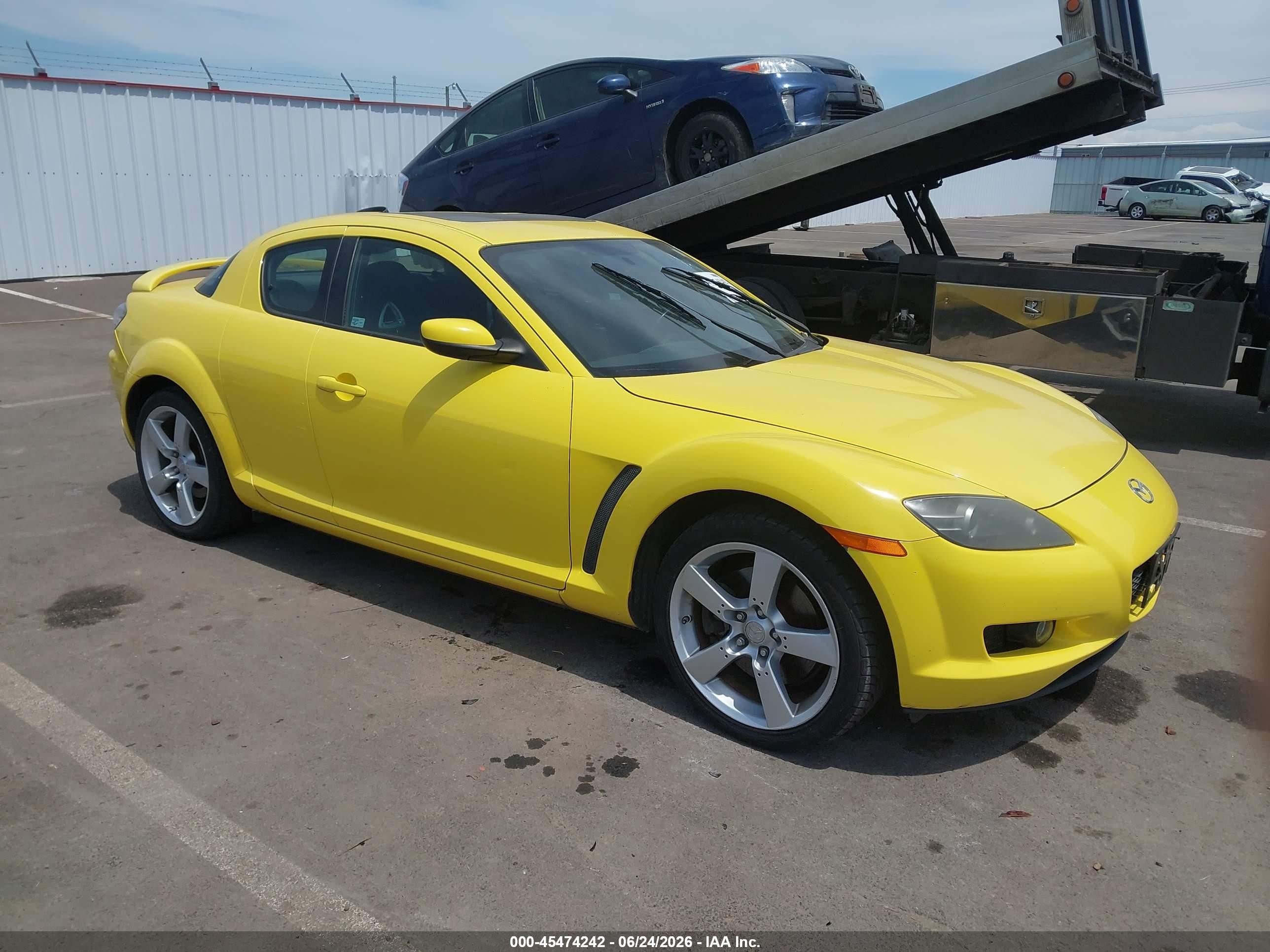 2004 Mazda Rx-8 6 Speed Manual Yellow vin: JM1FE173440100707