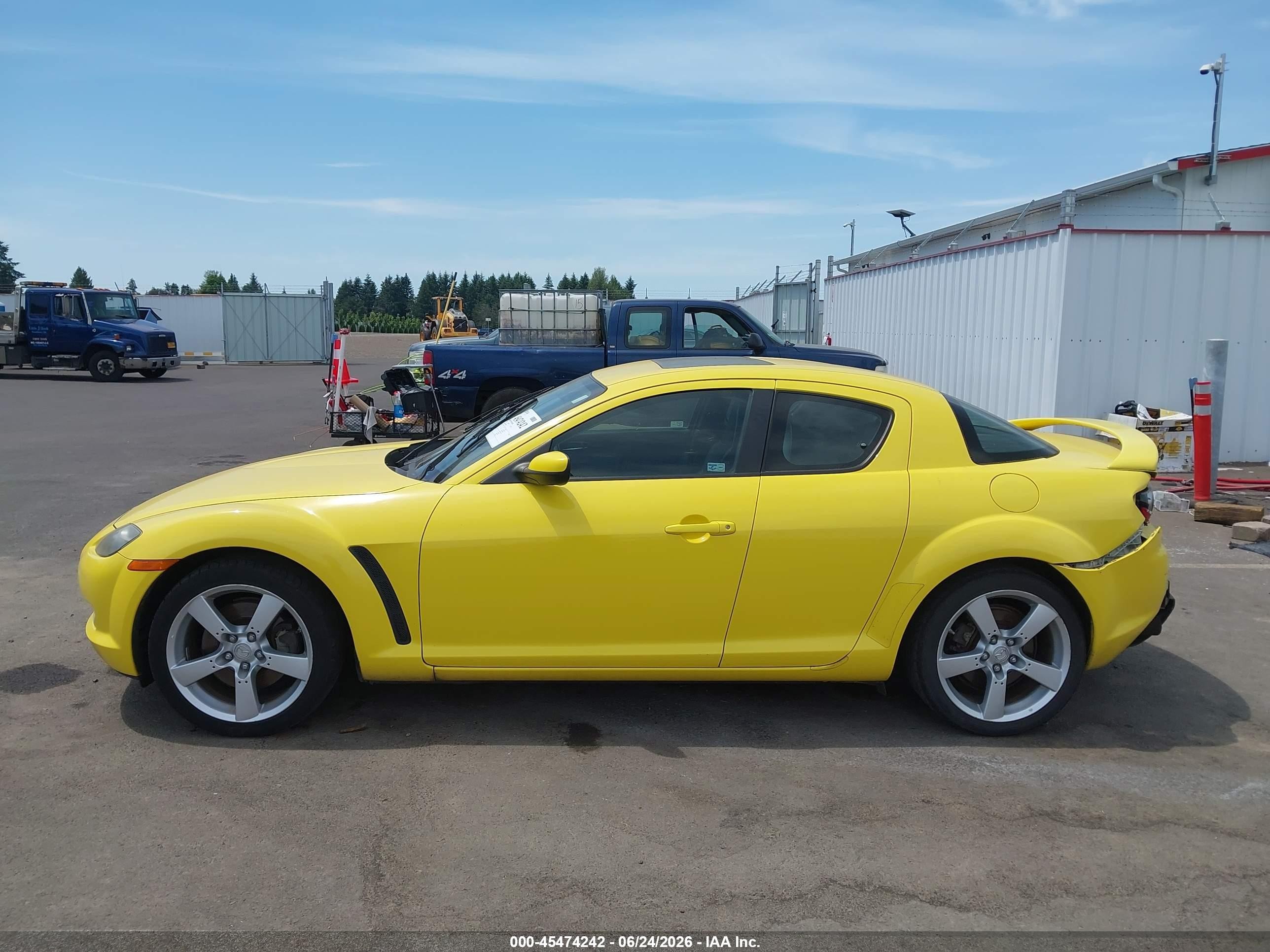 2004 Mazda Rx-8 6 Speed Manual Yellow vin: JM1FE173440100707