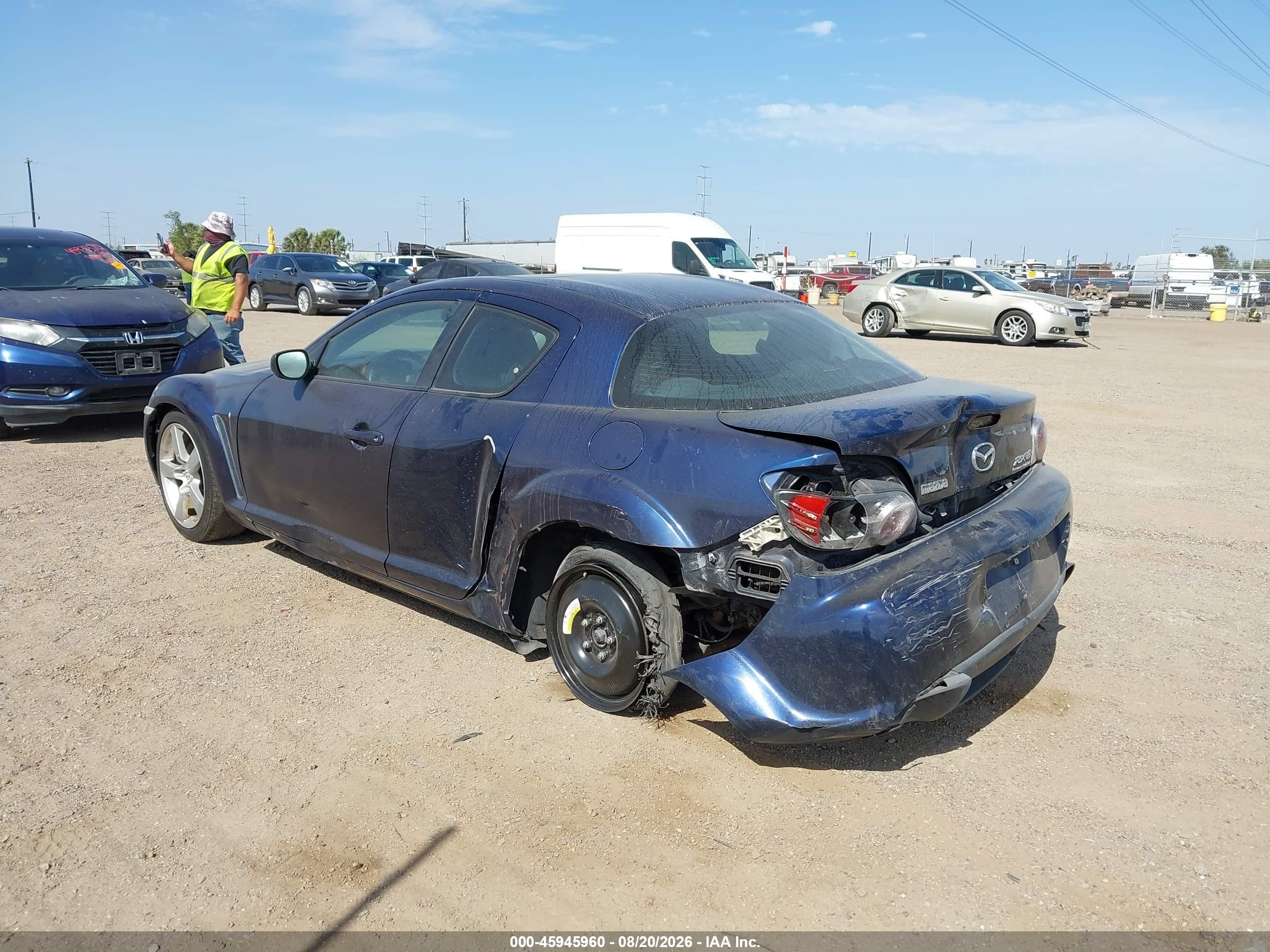 2008 Mazda Rx-8 Touring Blue vin: JM1FE173580214835
