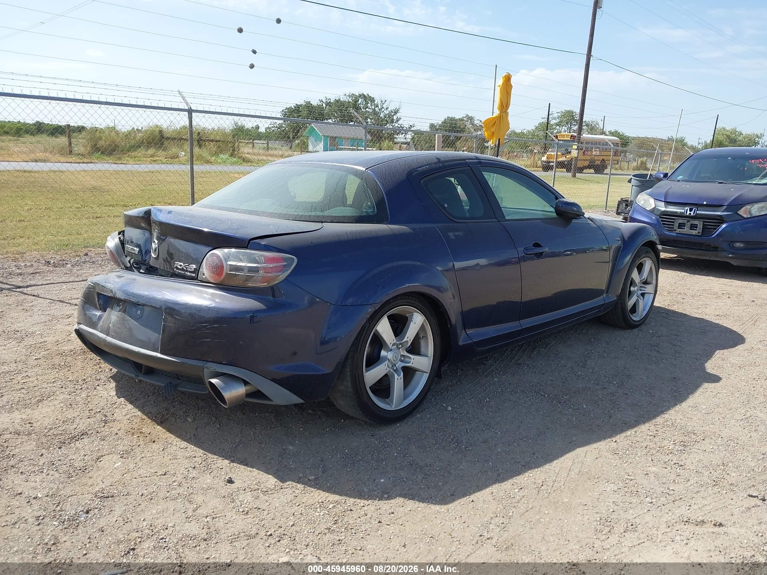 2008 Mazda Rx-8 Touring Blue vin: JM1FE173580214835