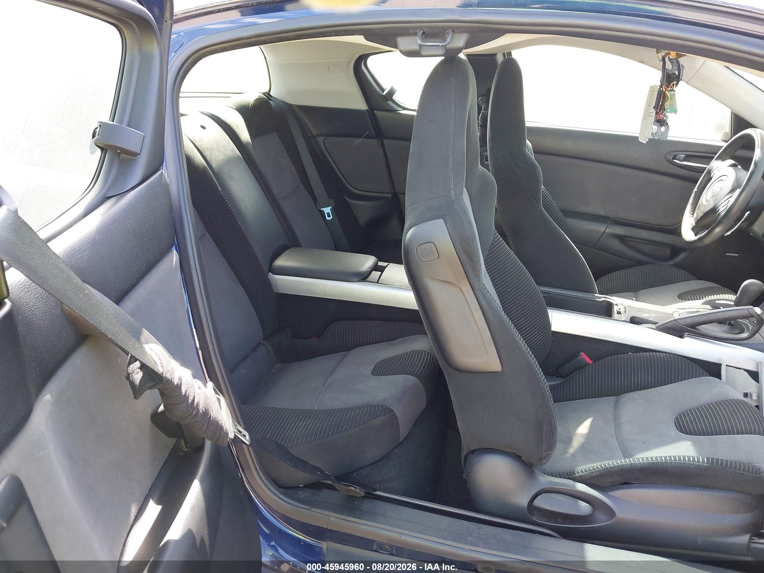 2008 Mazda Rx-8 Touring Blue vin: JM1FE173580214835