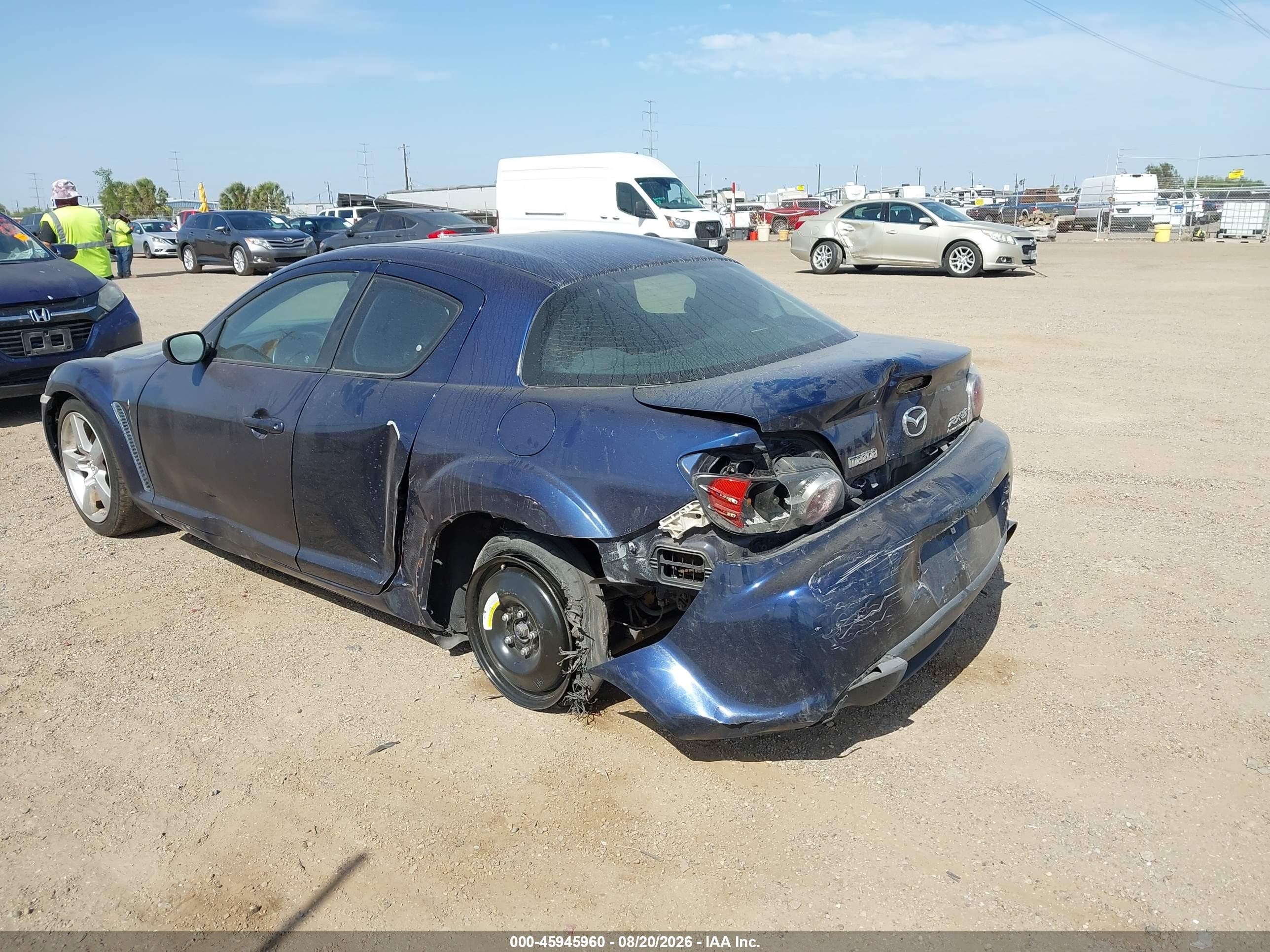 2008 Mazda Rx-8 Touring Blue vin: JM1FE173580214835