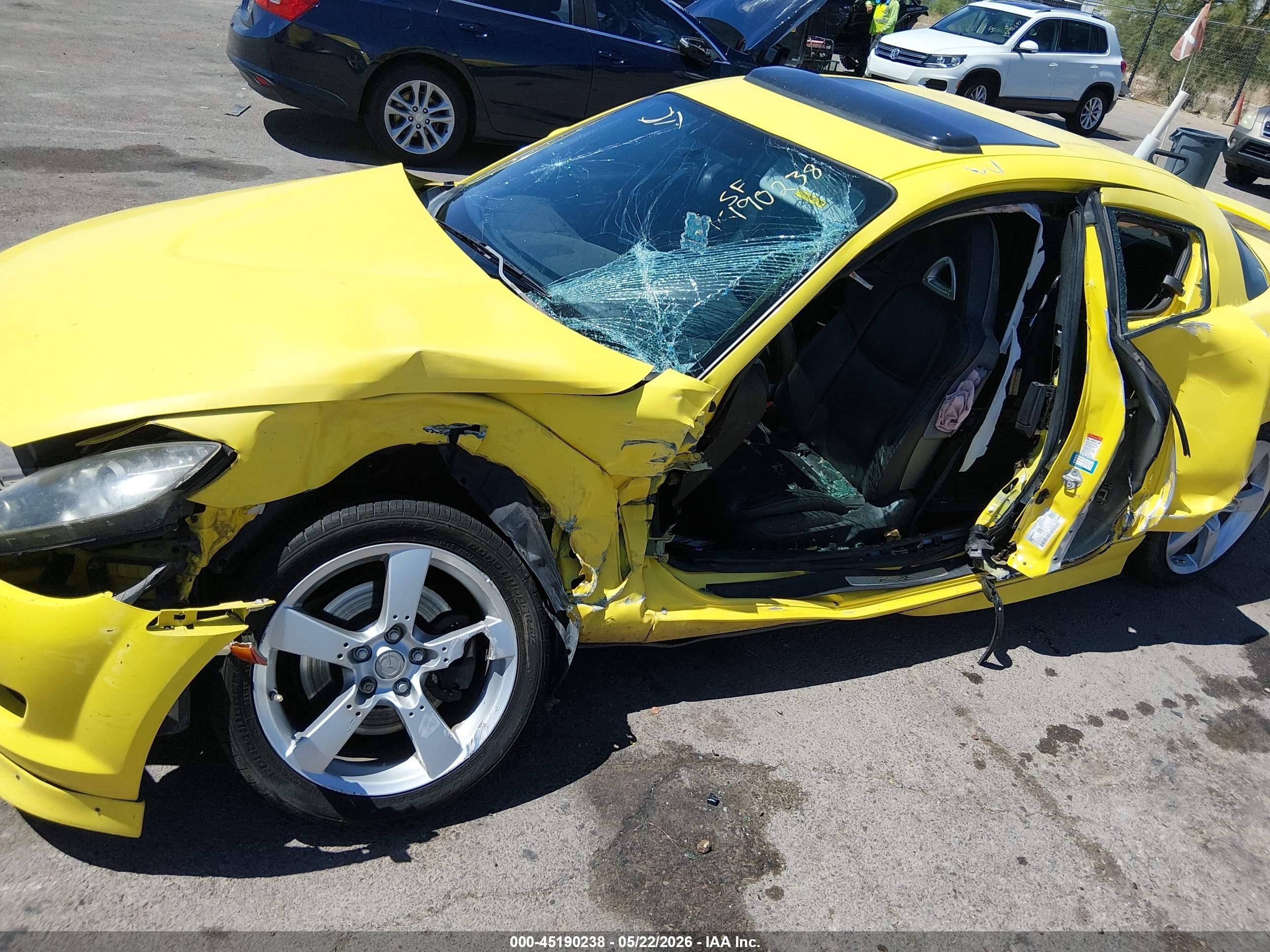 2004 Mazda Rx-8 Sport Automatic Yellow vin: JM1FE17N340128242