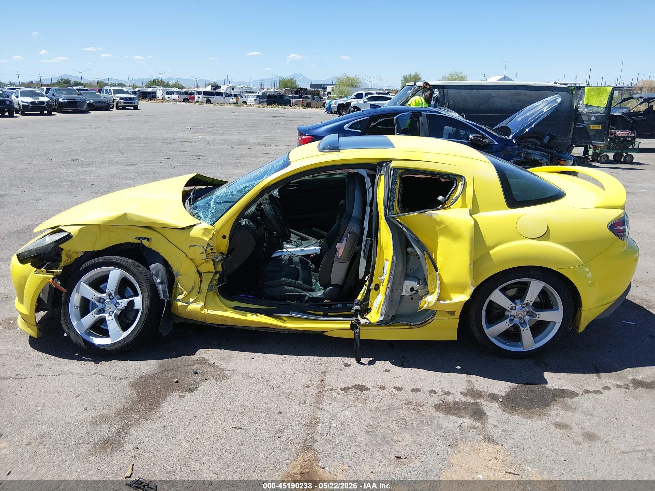 2004 Mazda Rx-8 Sport Automatic Yellow vin: JM1FE17N340128242
