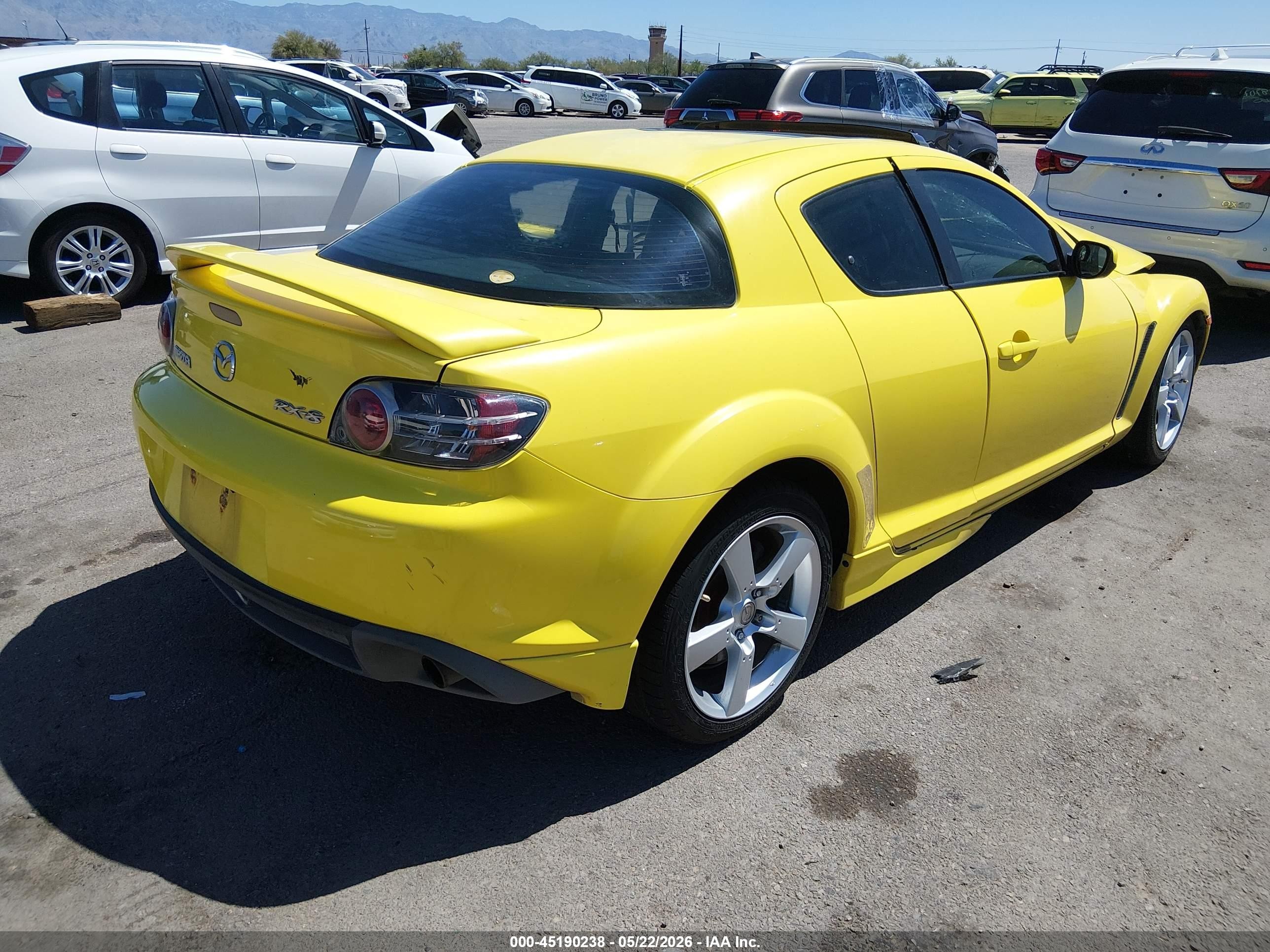 2004 Mazda Rx-8 Sport Automatic Yellow vin: JM1FE17N340128242