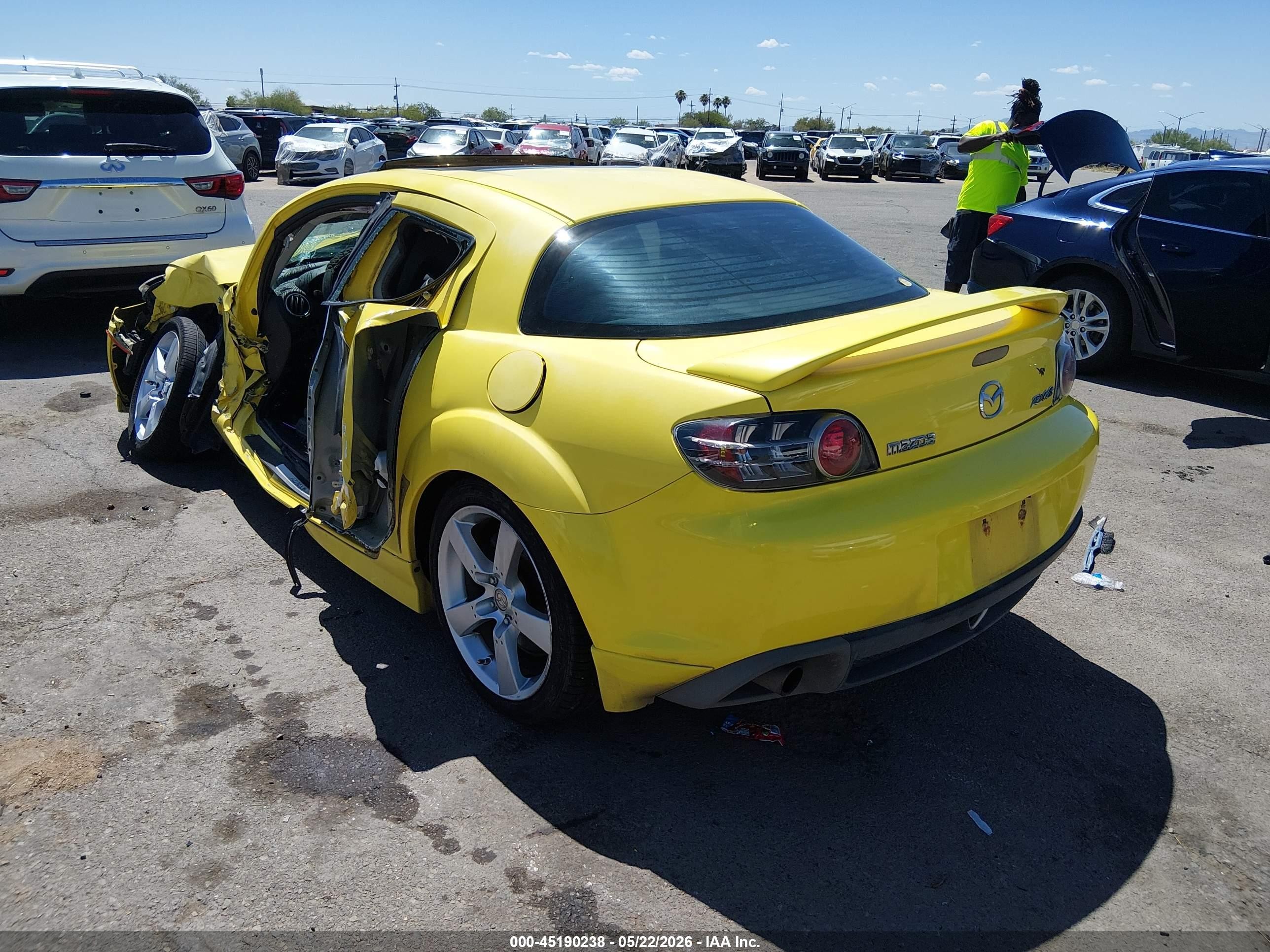 2004 Mazda Rx-8 Sport Automatic Yellow vin: JM1FE17N340128242
