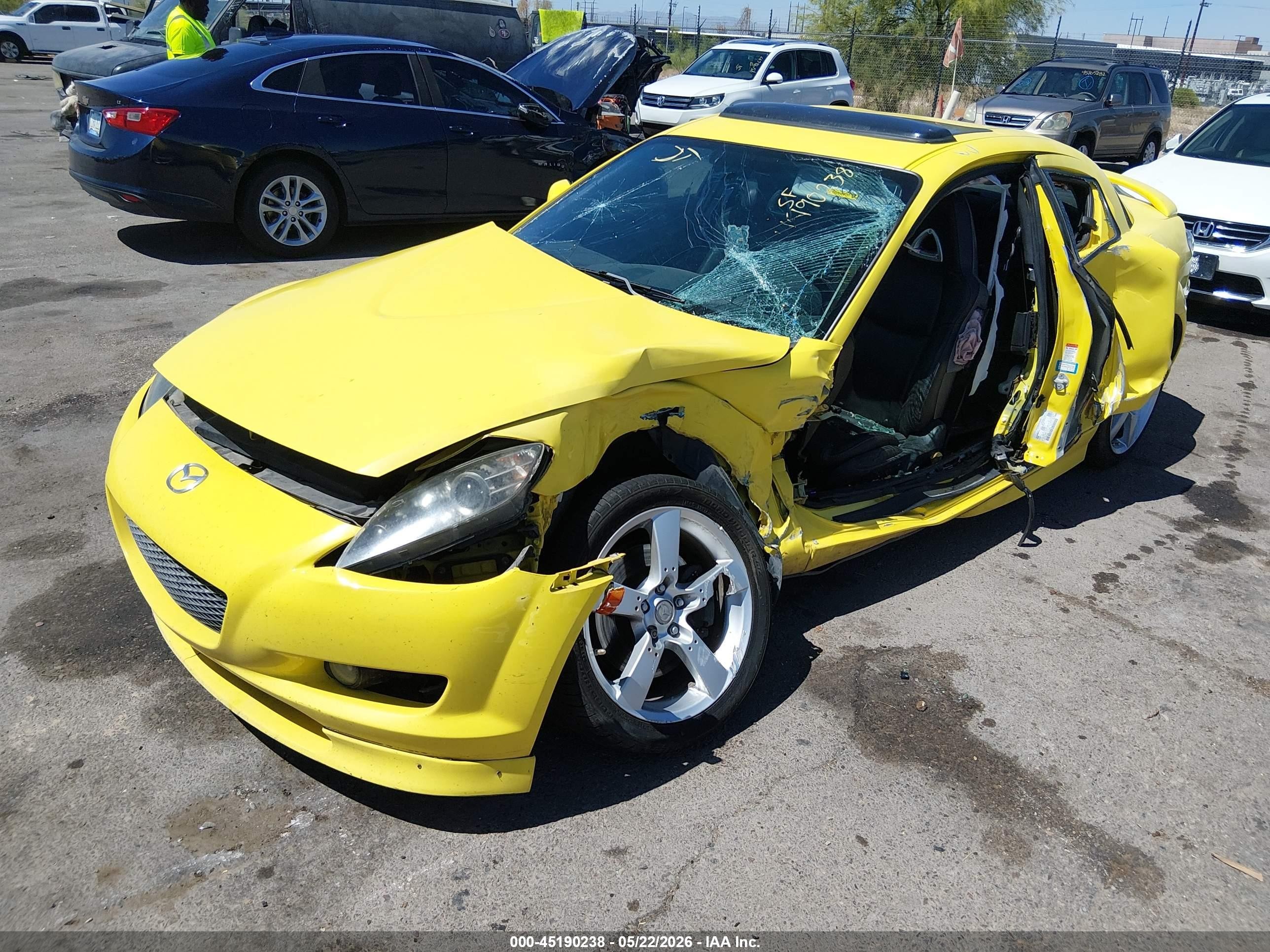 2004 Mazda Rx-8 Sport Automatic Yellow vin: JM1FE17N340128242