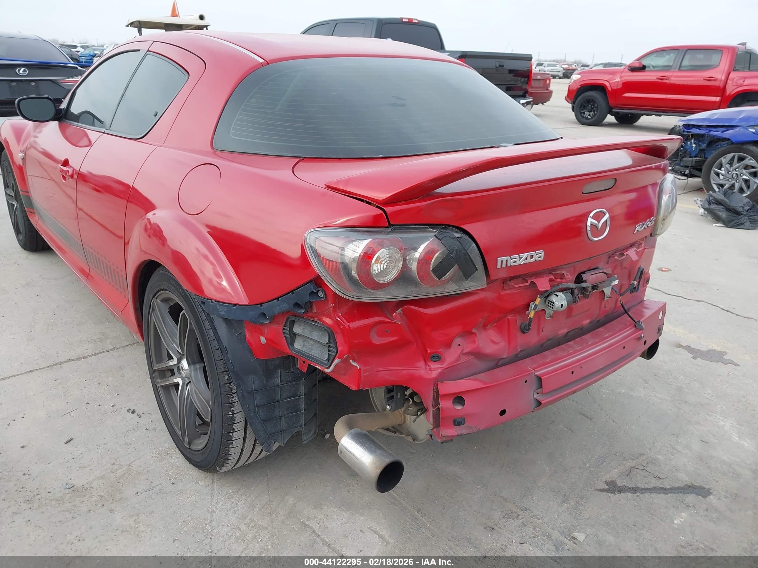 2009 Mazda Rx-8 Grand Touring Red vin: JM1FE17P290401342