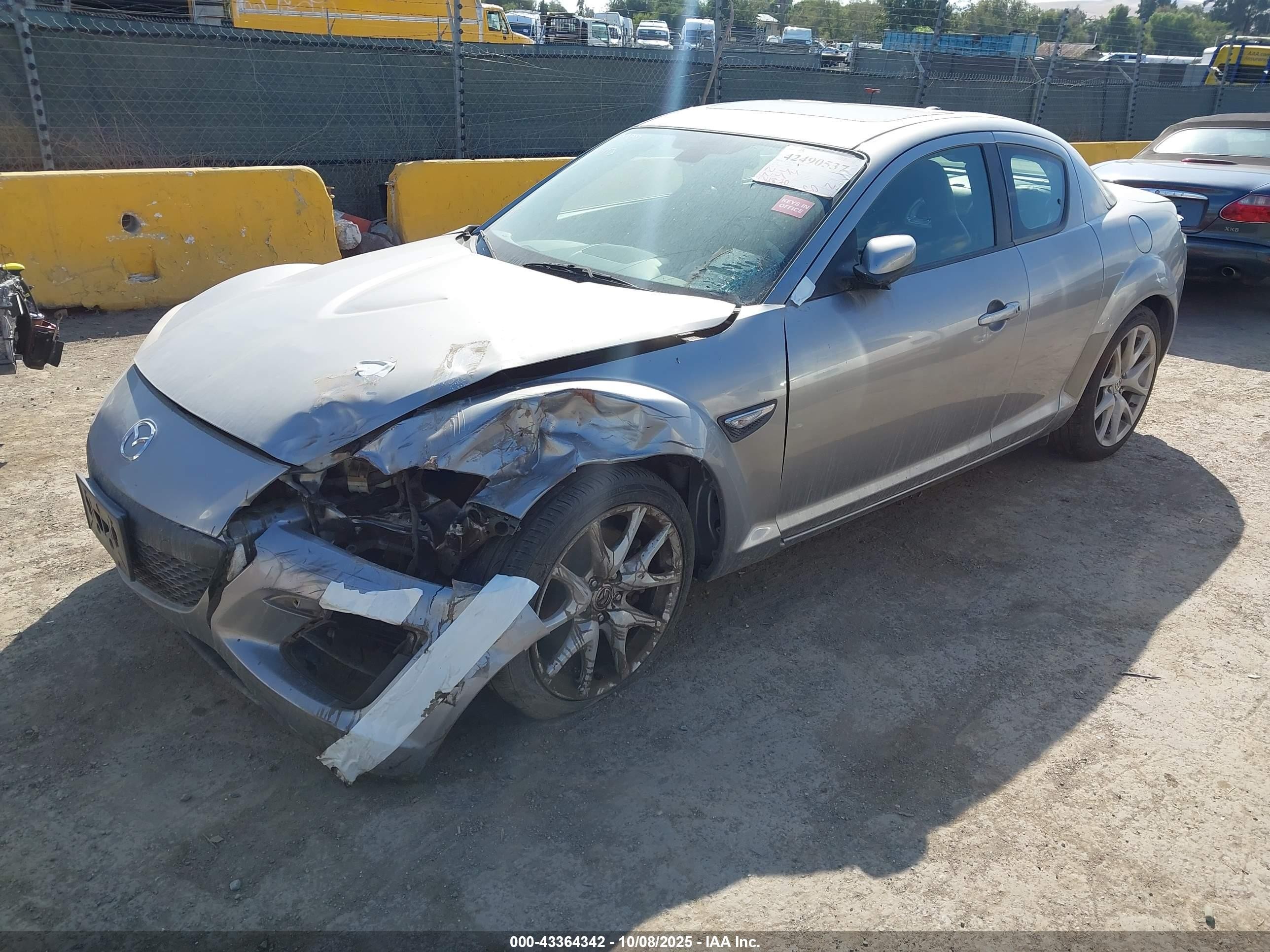 2010 Mazda Rx-8 Grand Touring Silver vin: JM1FE1CM5A0404025