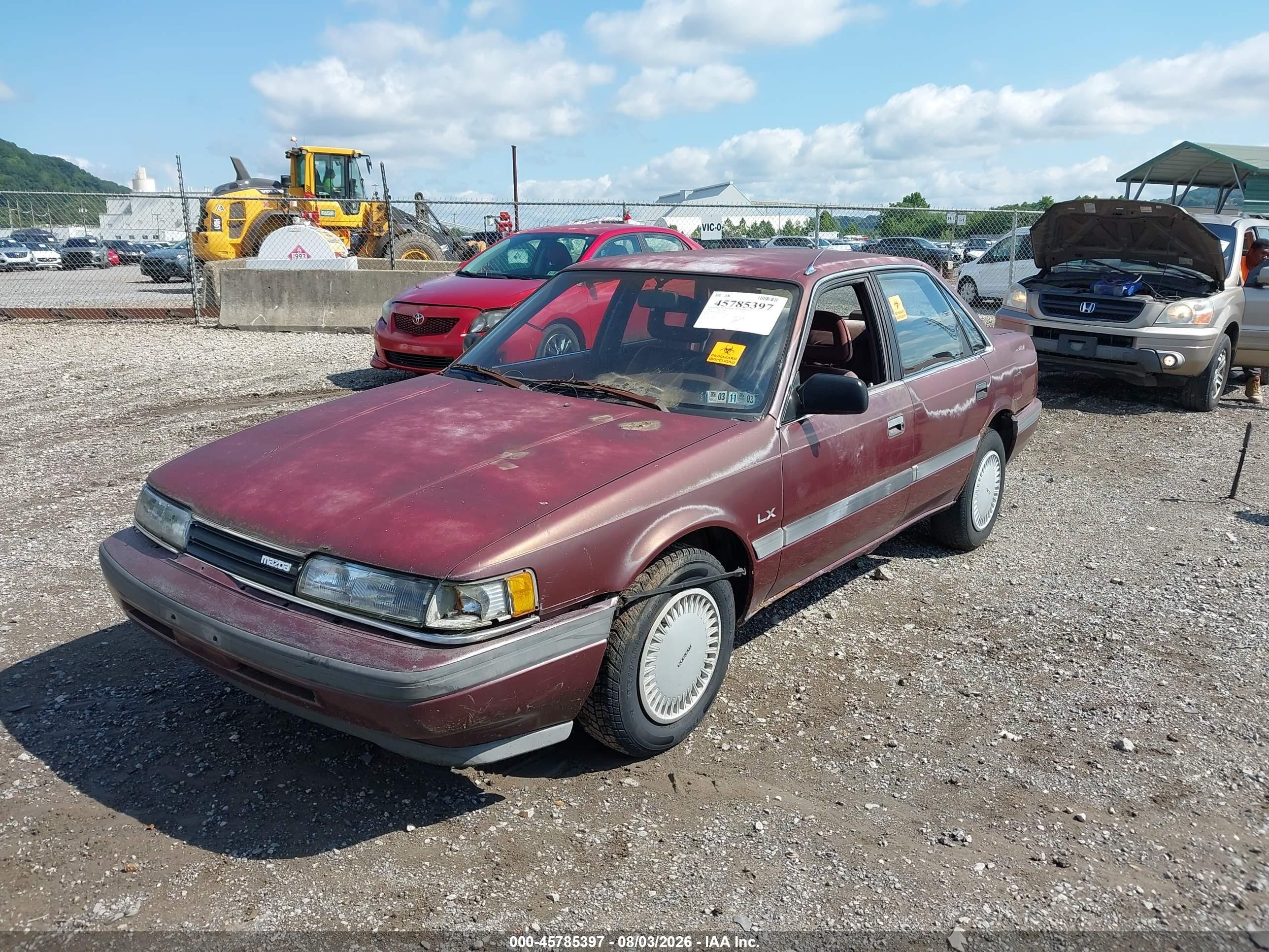 1989 Mazda 626   Burgundy vin: JM1GD2224K1725479
