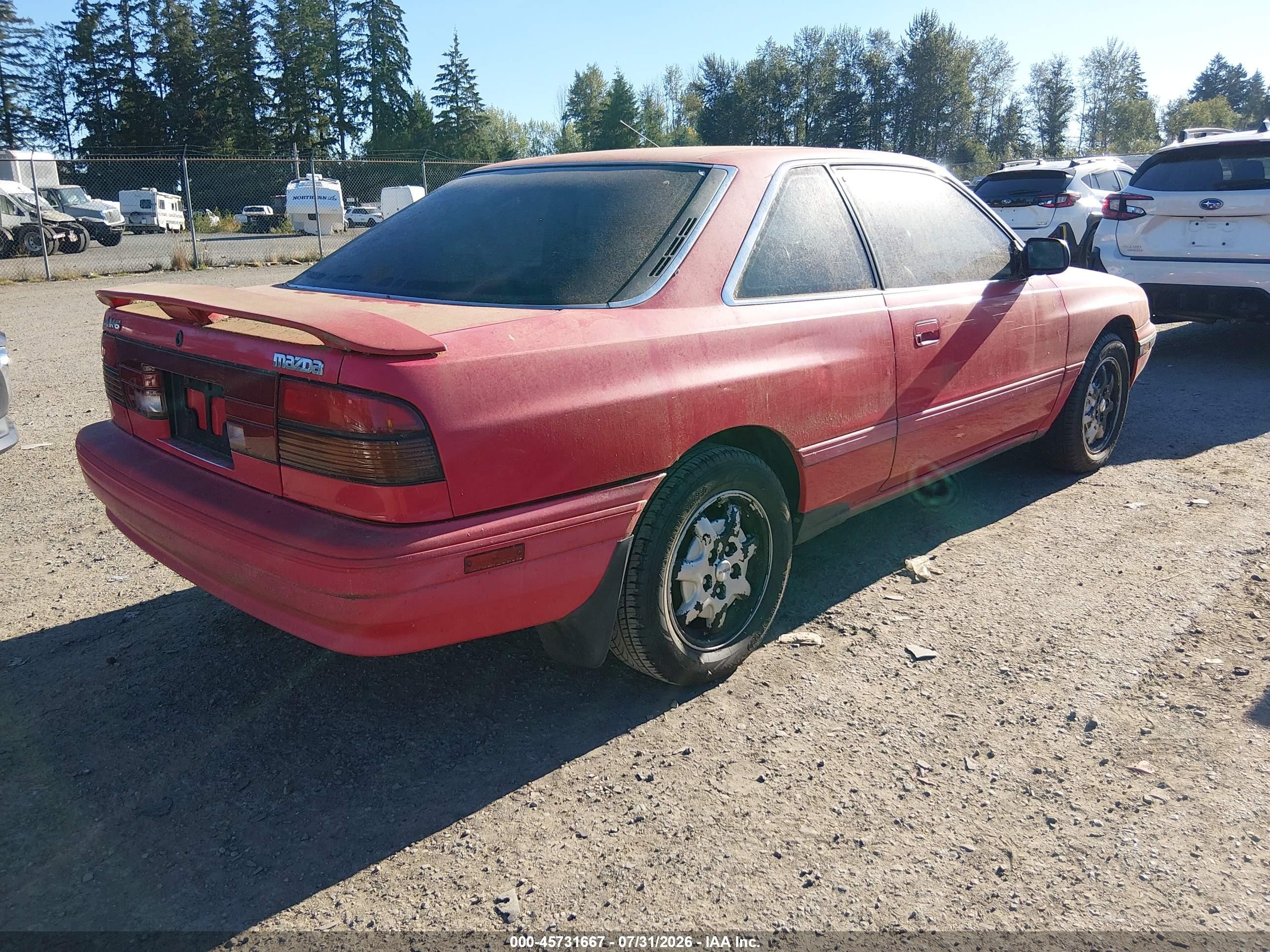 1991 Mazda Mx-6 Dx/lx Red vin: JM1GD3122M1908423