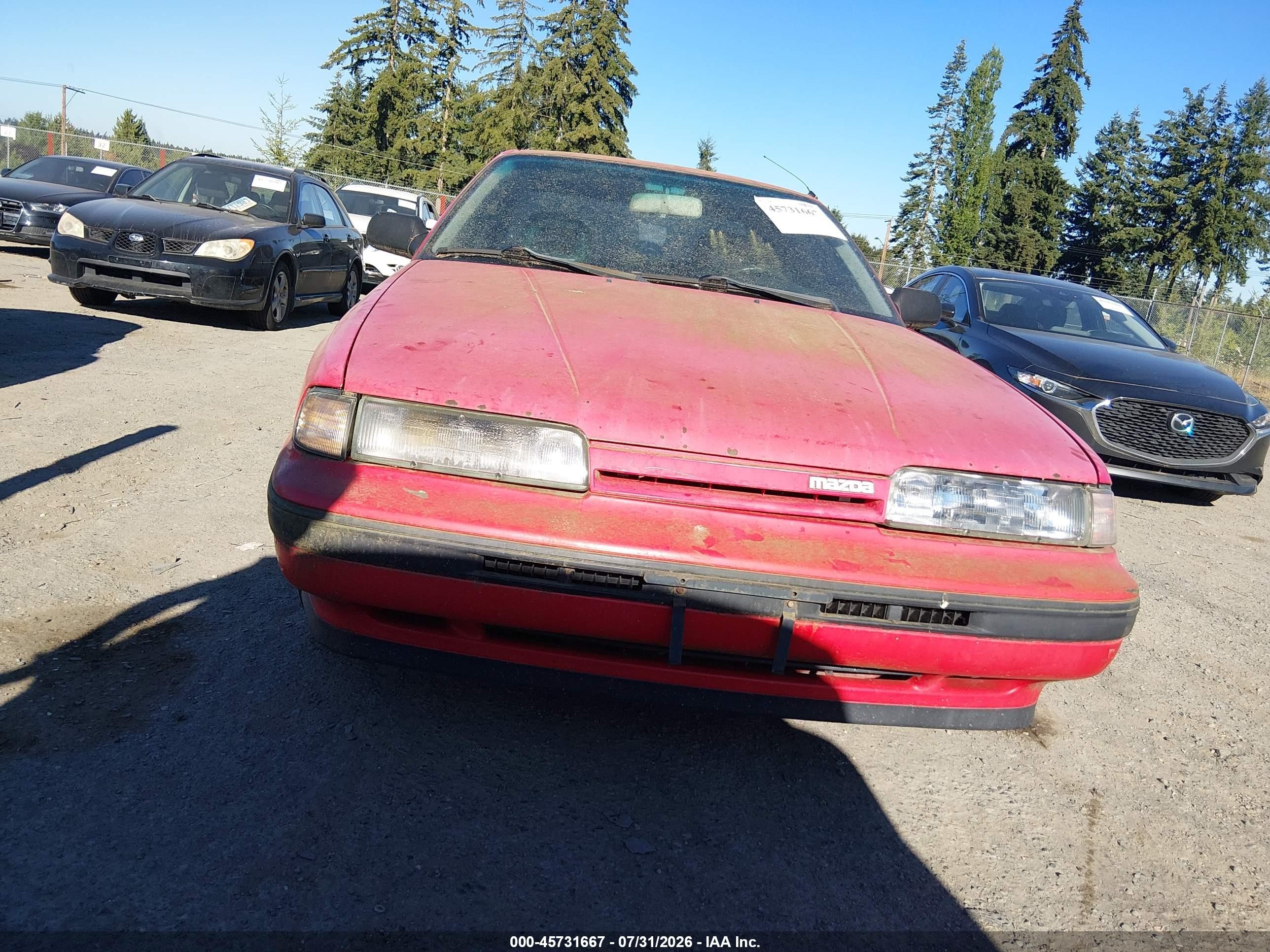 1991 Mazda Mx-6 Dx/lx Red vin: JM1GD3122M1908423