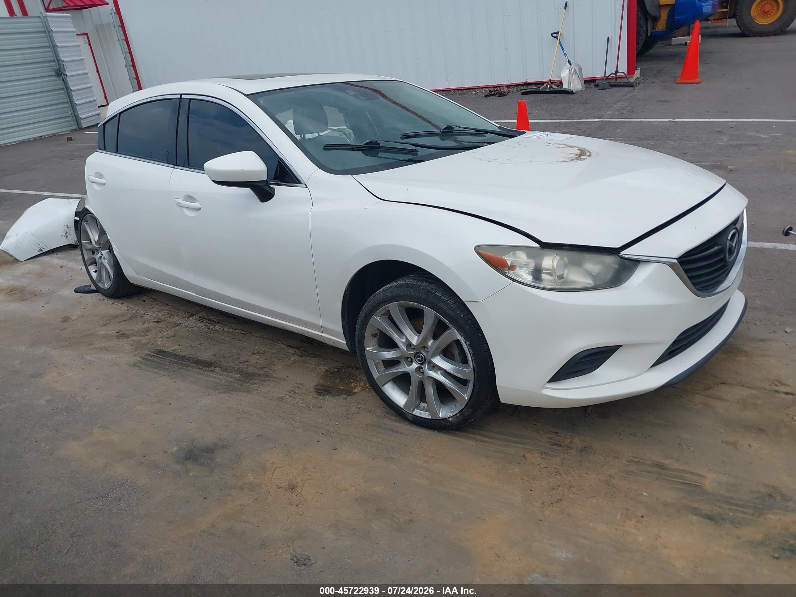 2015 Mazda Mazda6 I Touring White vin: JM1GJ1T51F1197434
