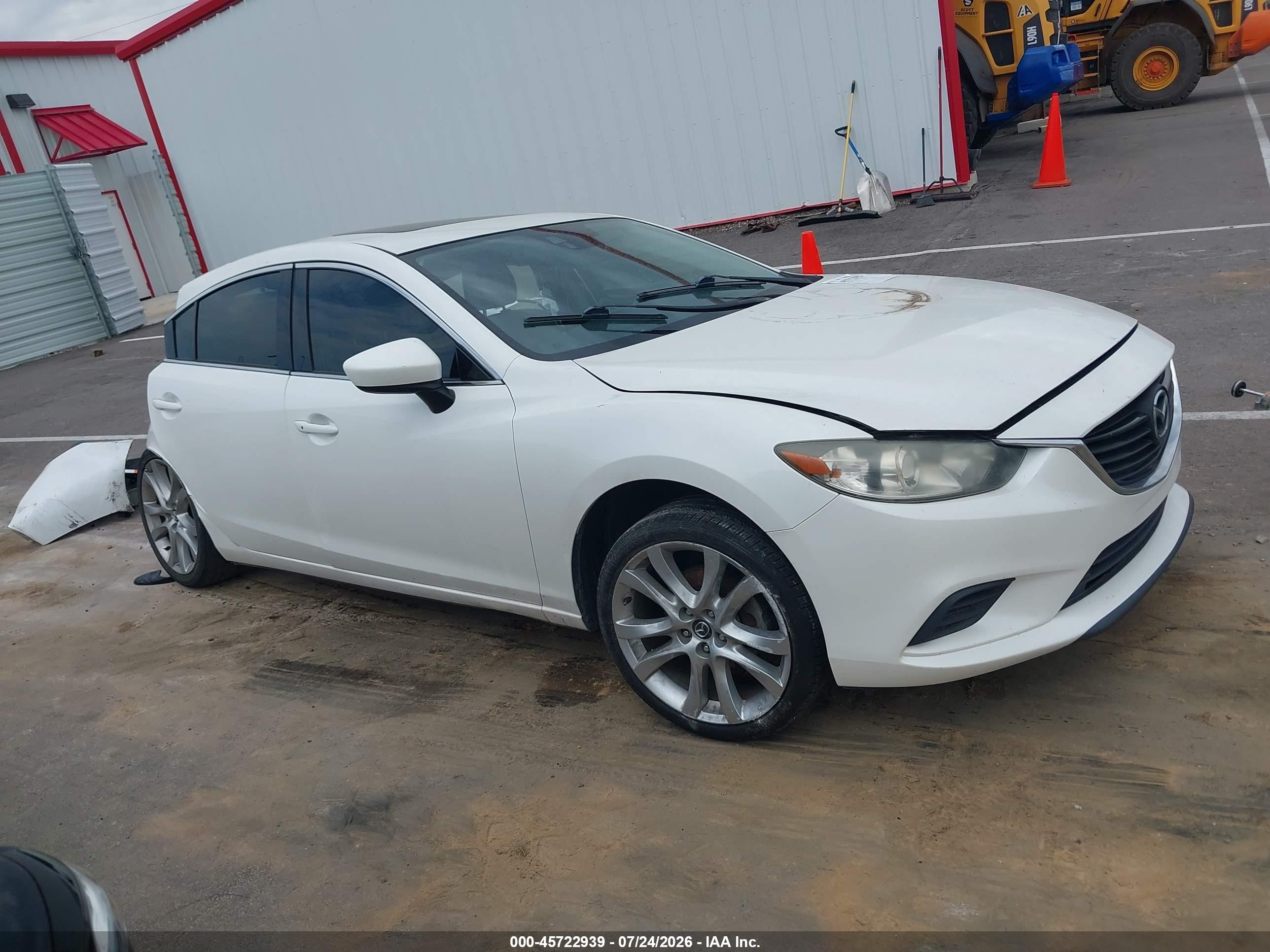 2015 Mazda Mazda6 I Touring White vin: JM1GJ1T51F1197434