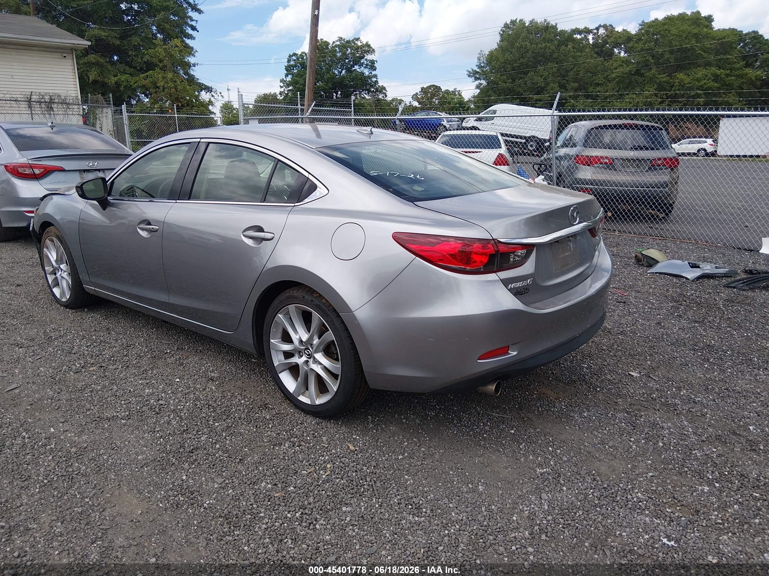2015 Mazda Mazda6 I Touring Silver vin: JM1GJ1T53F1208370