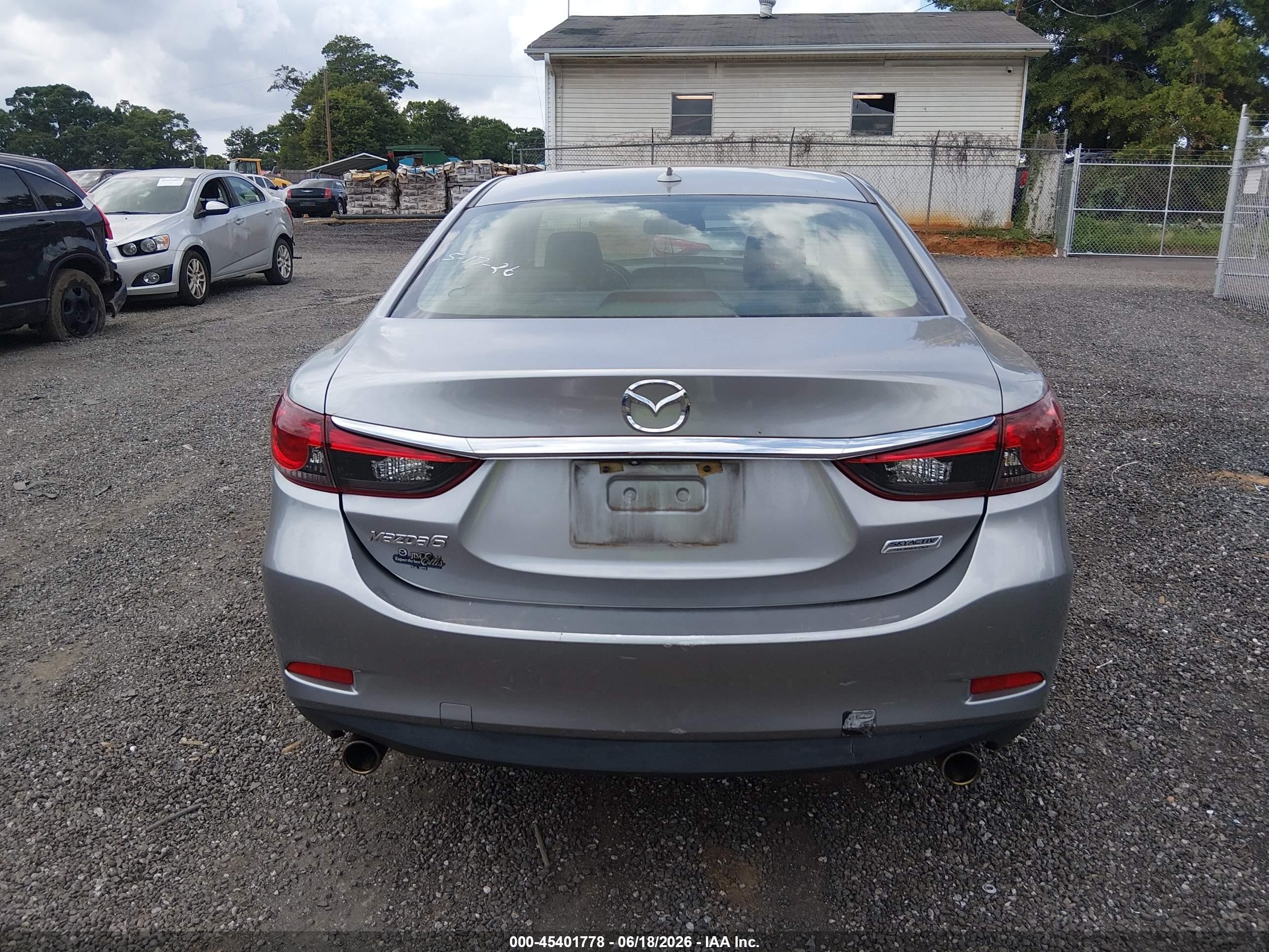 2015 Mazda Mazda6 I Touring Silver vin: JM1GJ1T53F1208370
