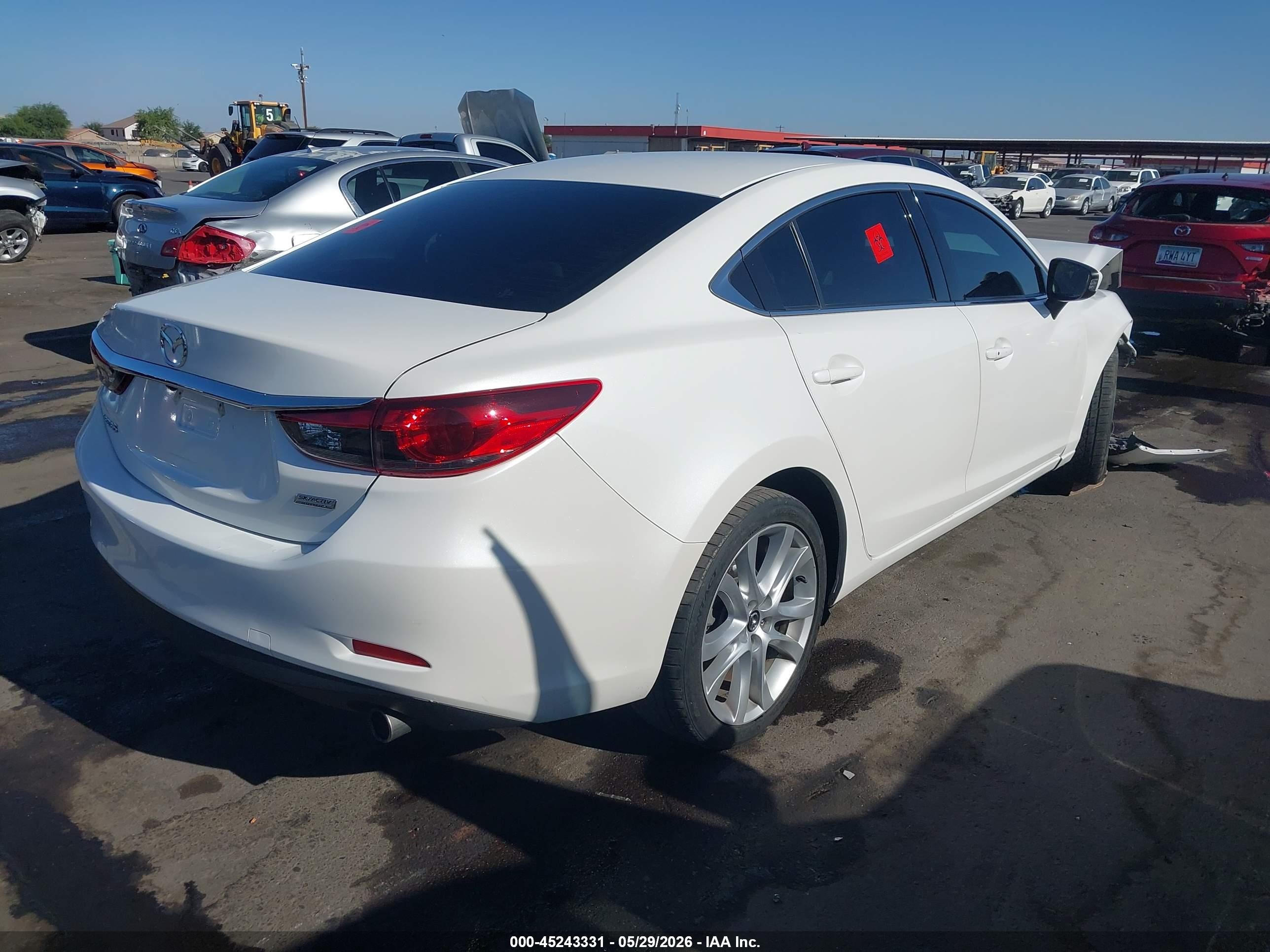 2014 Mazda Mazda6 I Touring White vin: JM1GJ1T55E1109855