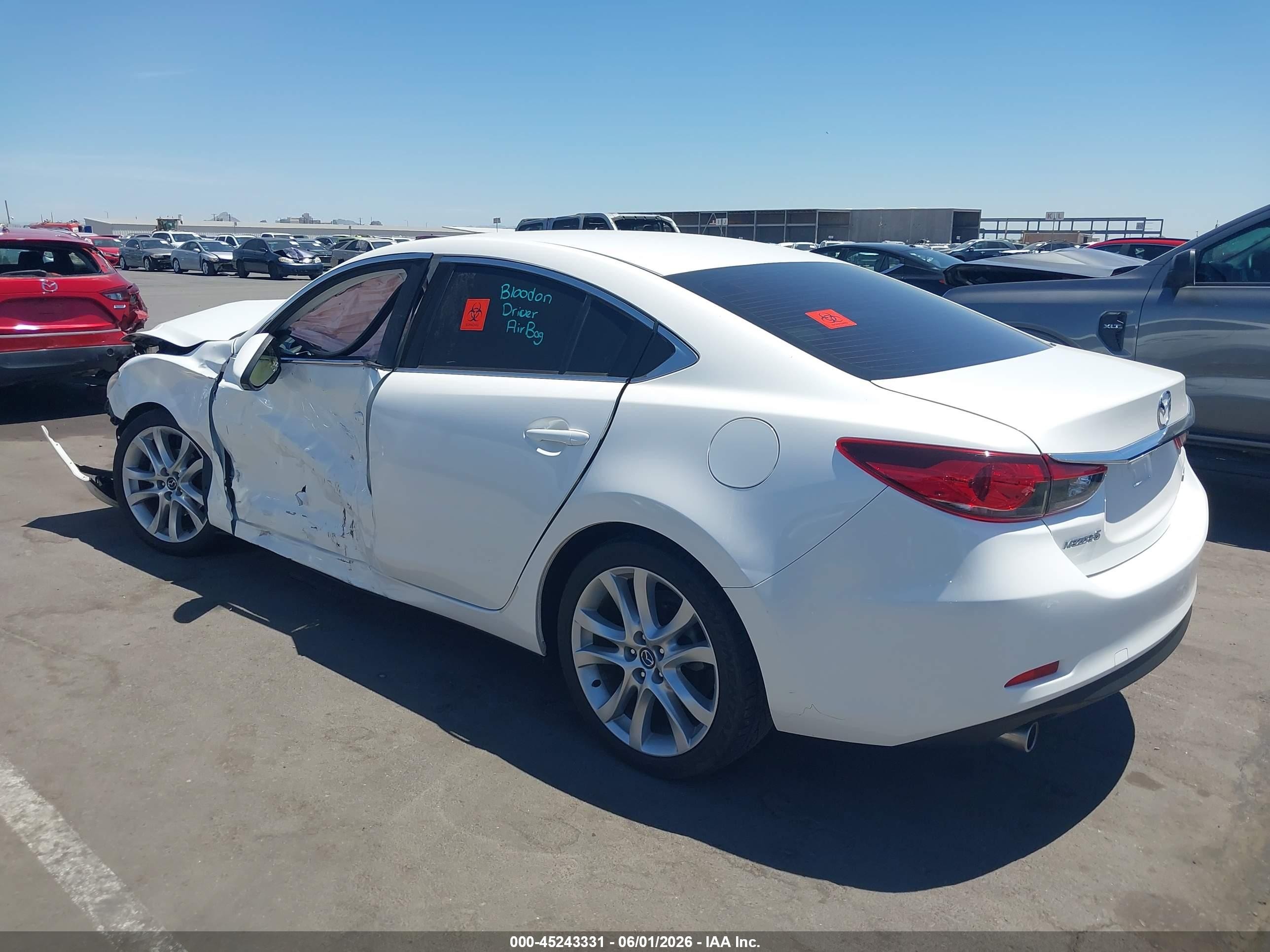 2014 Mazda Mazda6 I Touring White vin: JM1GJ1T55E1109855