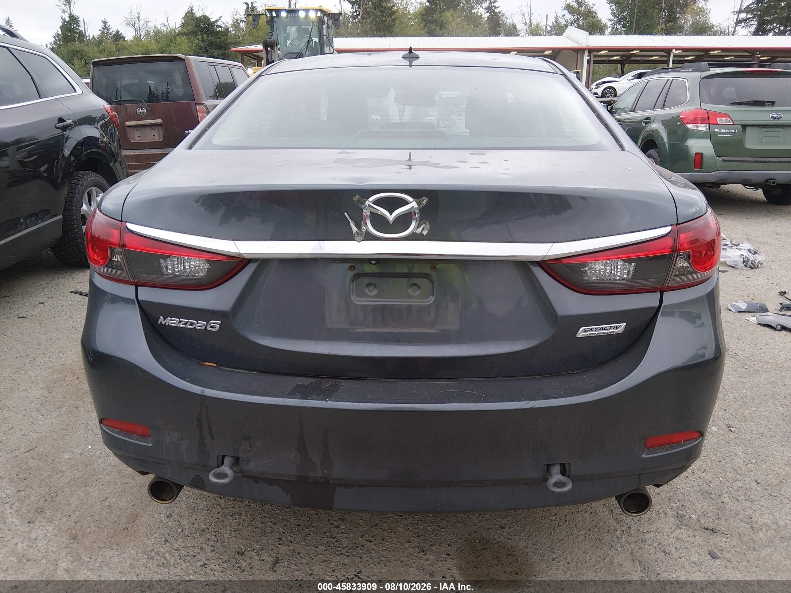 2015 Mazda Mazda6 I Touring Серый vin: JM1GJ1T58F1218361