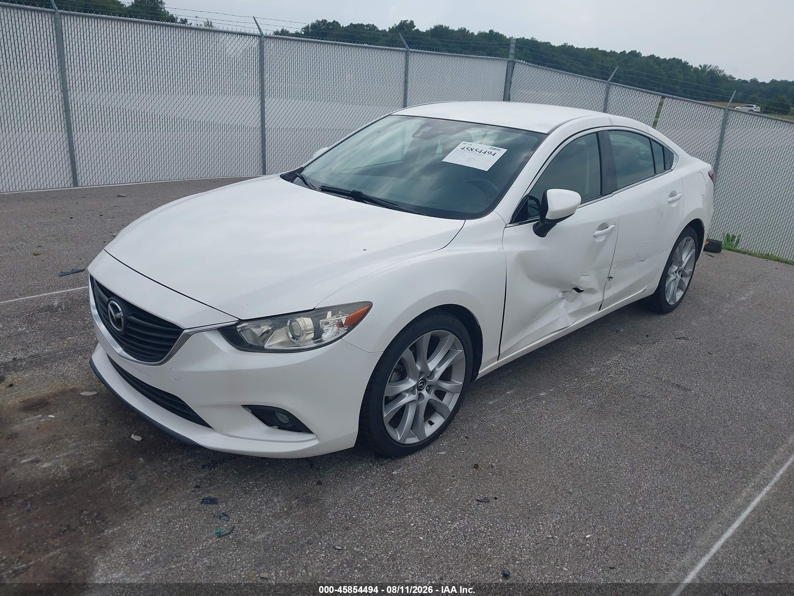 2014 Mazda Mazda6 I Touring Белый vin: JM1GJ1T63E1149389