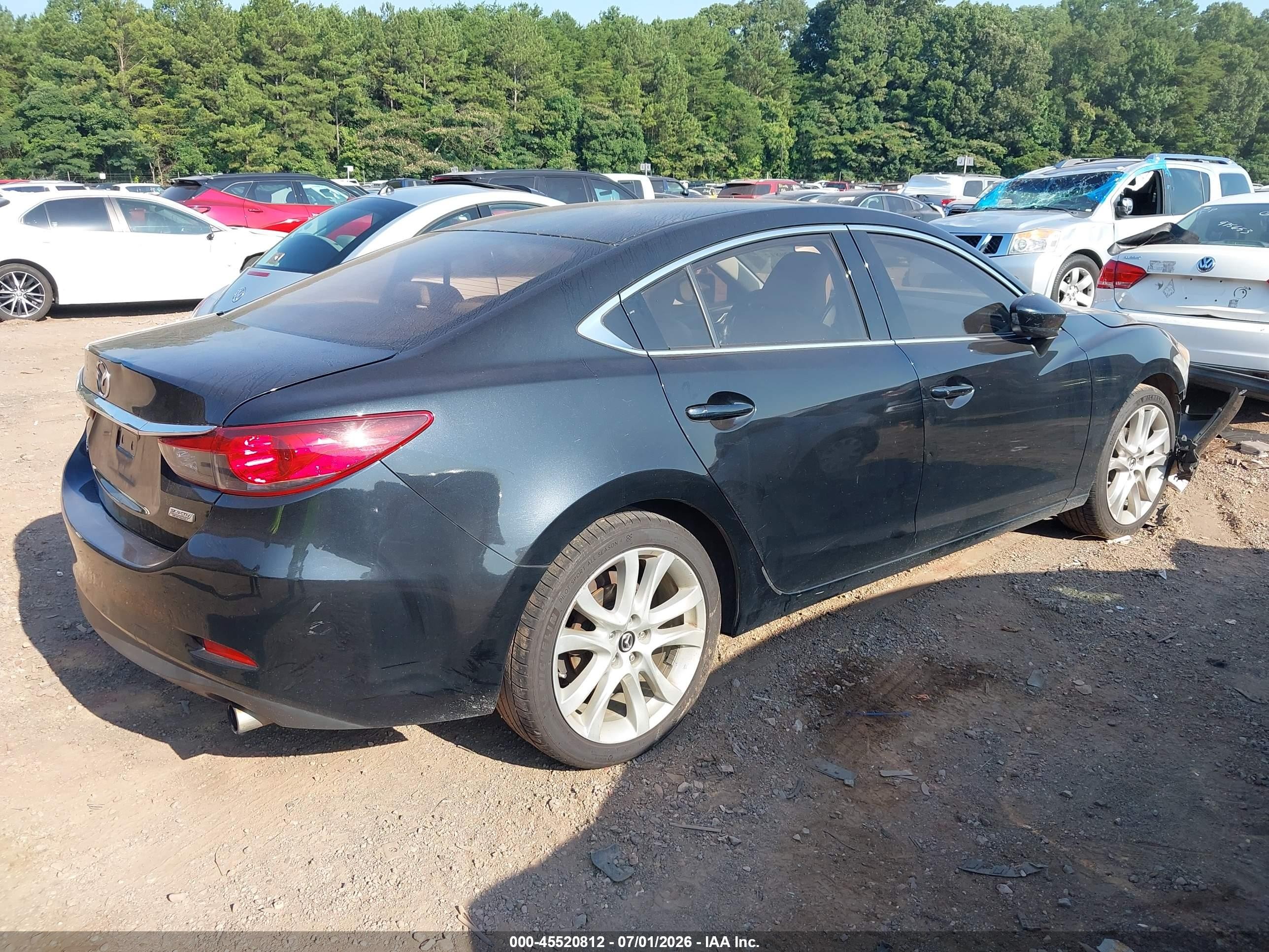 2014 Mazda Mazda6 I Touring Black vin: JM1GJ1T6XE1117510