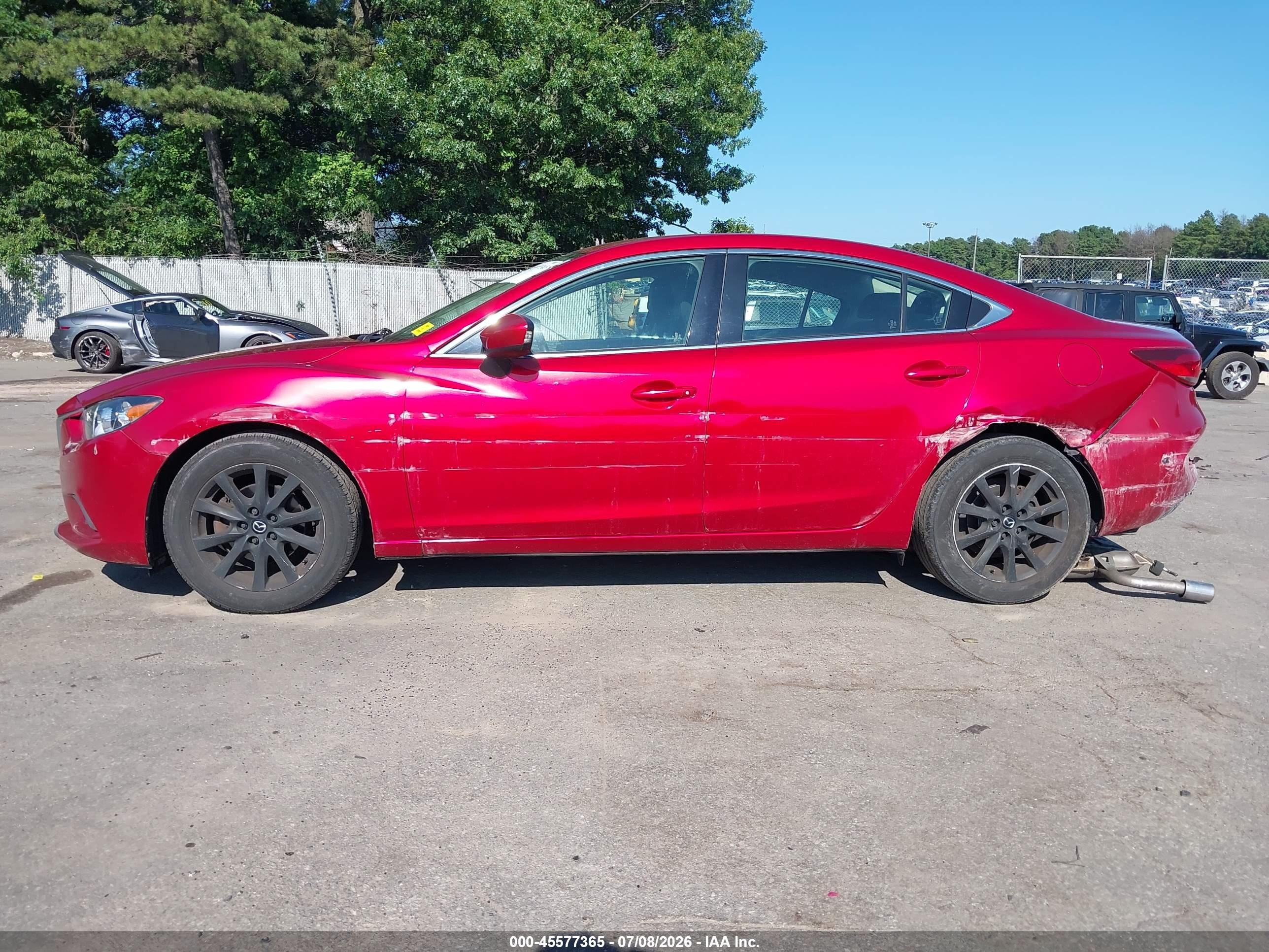 2015 Mazda Mazda6 I Sport Maroon vin: JM1GJ1U53F1189091