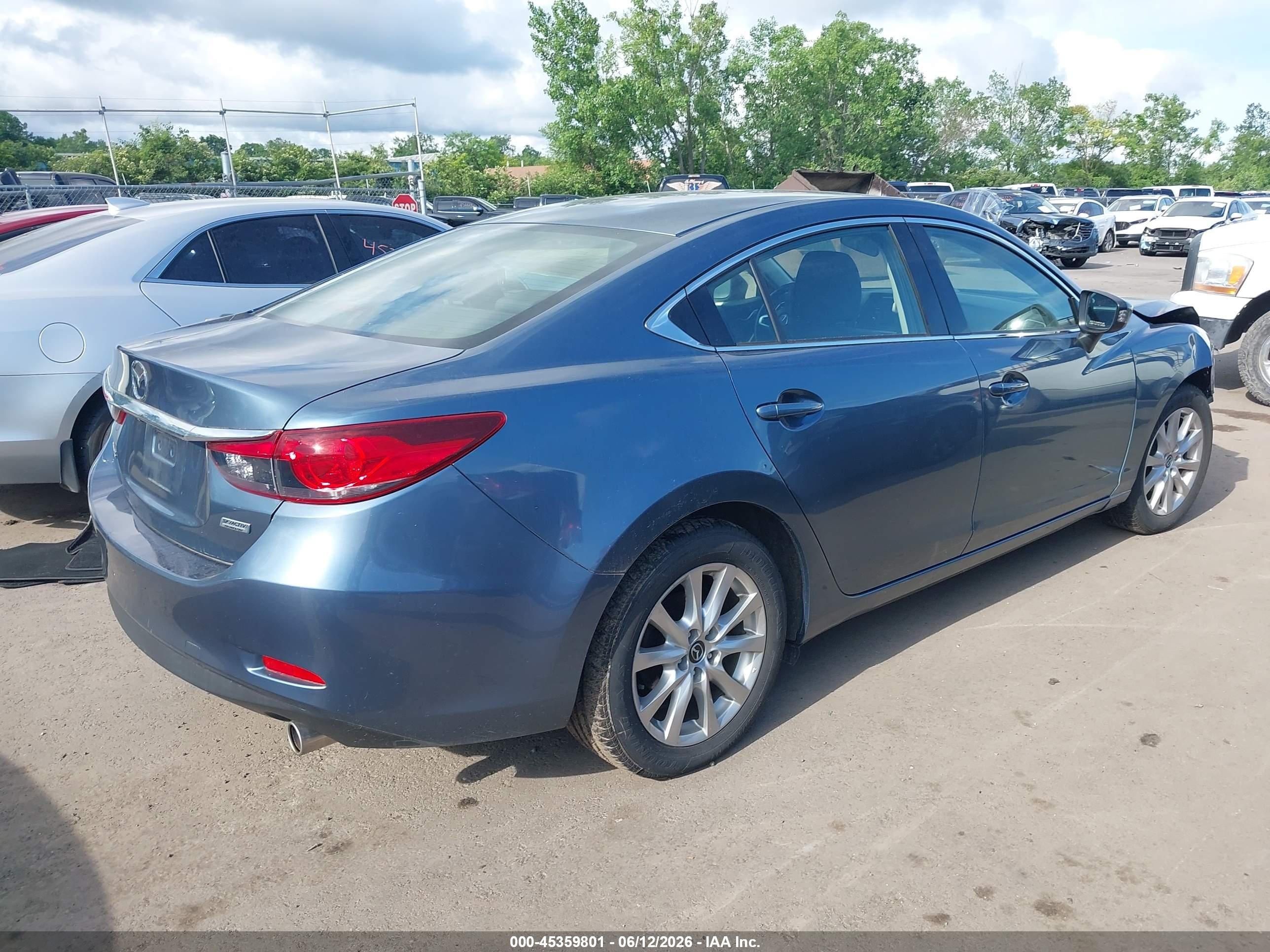 2015 Mazda Mazda6 I Sport Blue vin: JM1GJ1U57F1214459