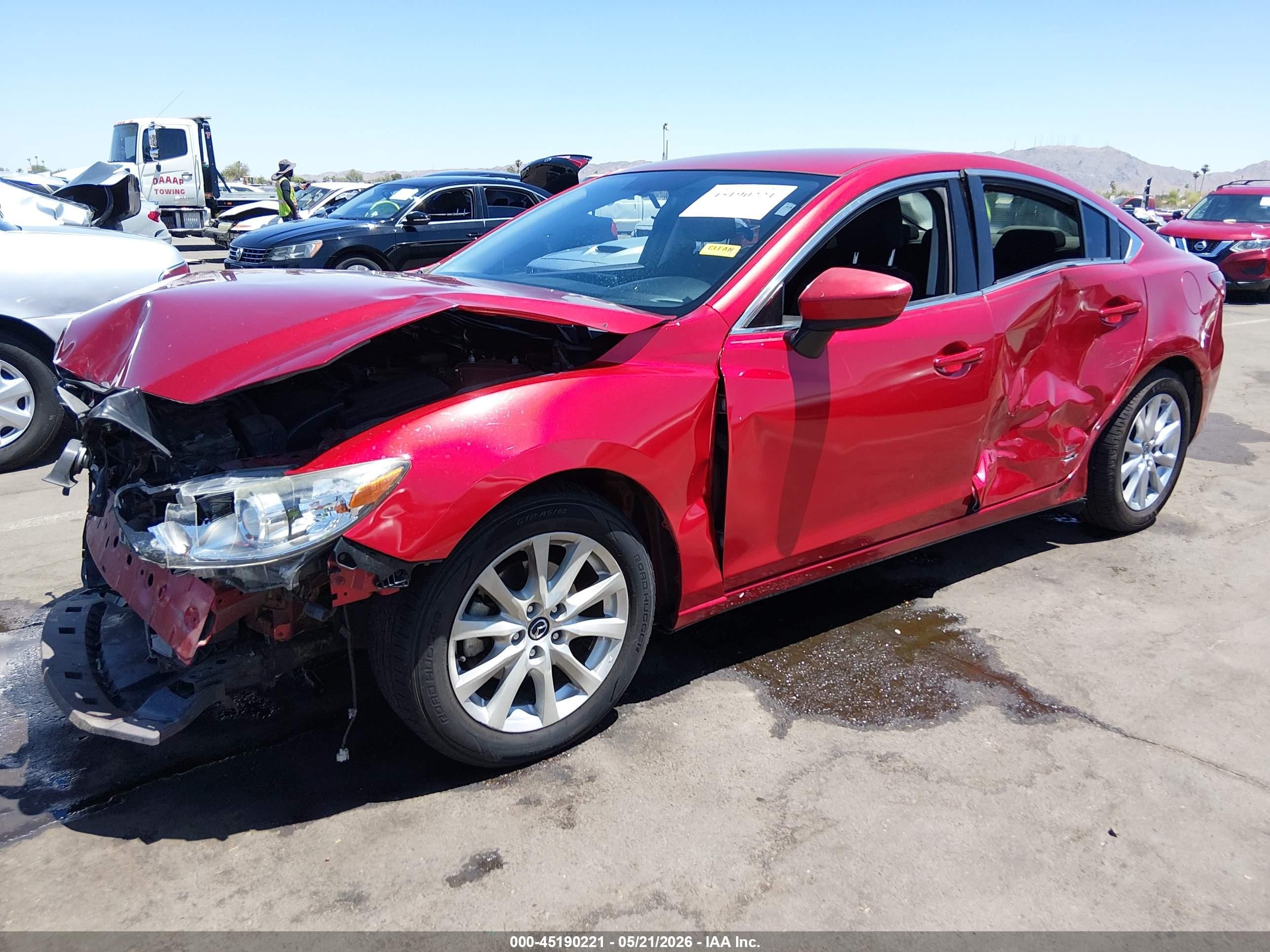 2016 Mazda Mazda6 I Sport Красный vin: JM1GJ1U58G1438826