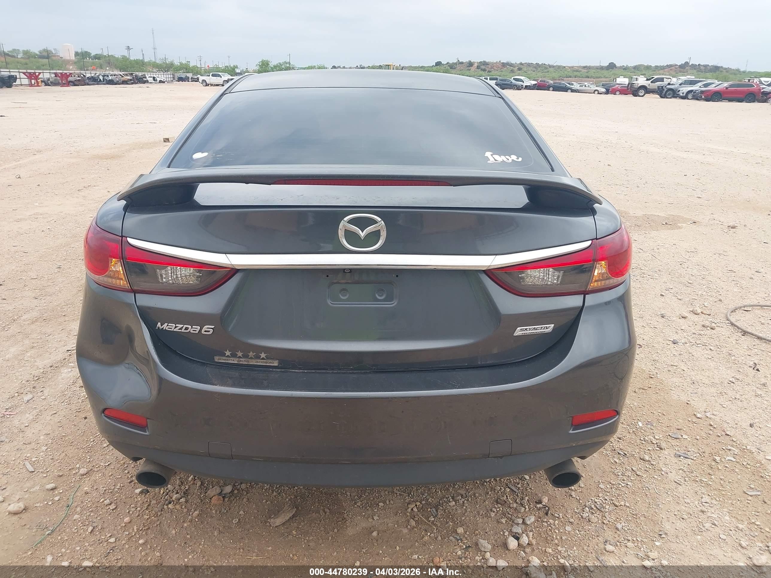 2016 Mazda Mazda6 I Sport Серый vin: JM1GJ1U5XG1468183