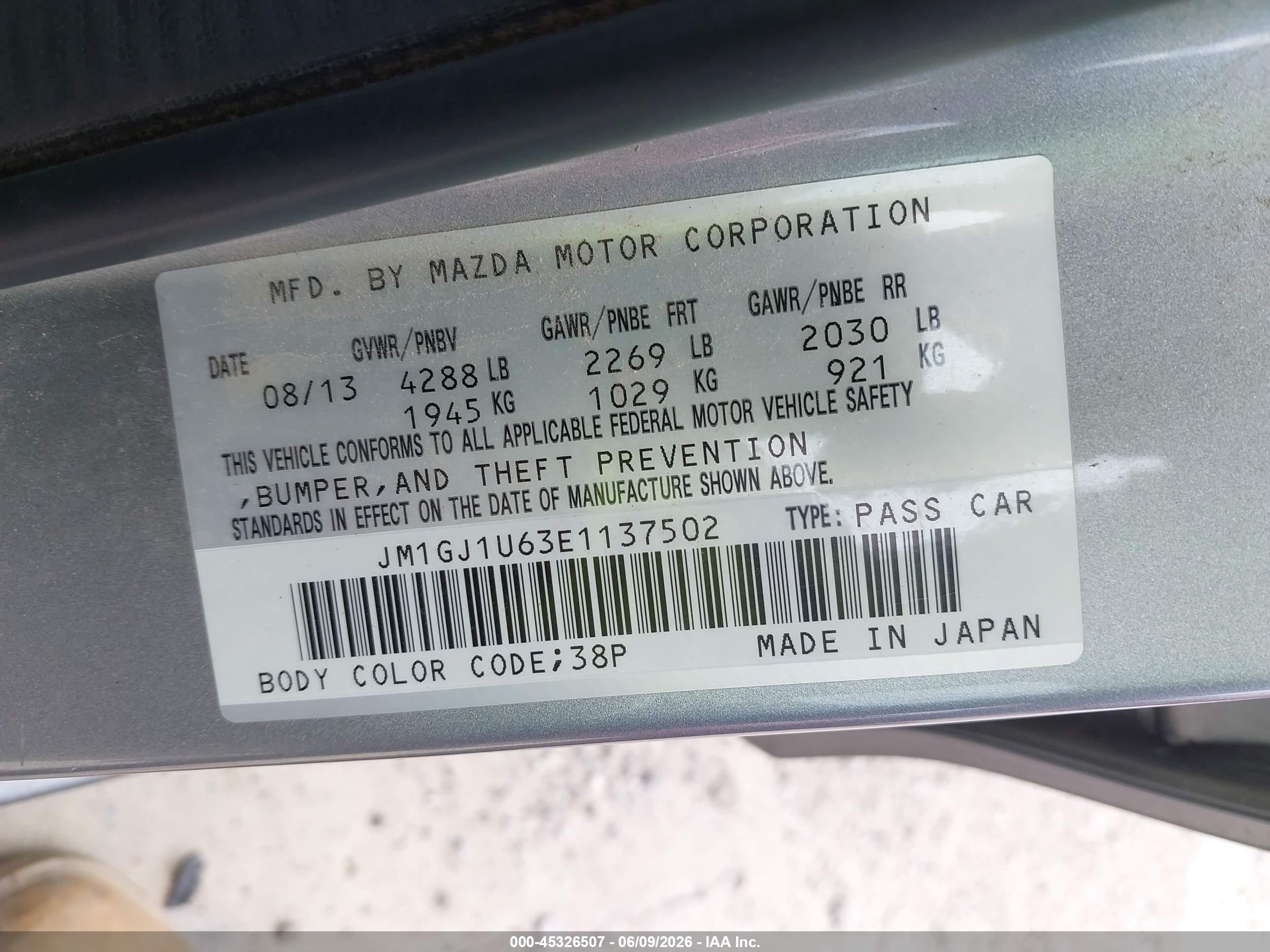 2014 Mazda Mazda6 I Sport Silver vin: JM1GJ1U63E1137502