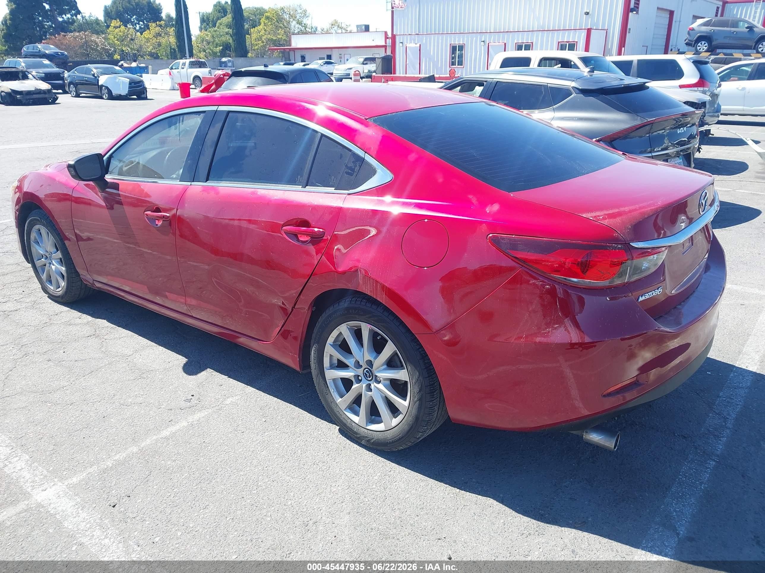 2015 Mazda Mazda6 I Sport Красный vin: JM1GJ1U63F1165141
