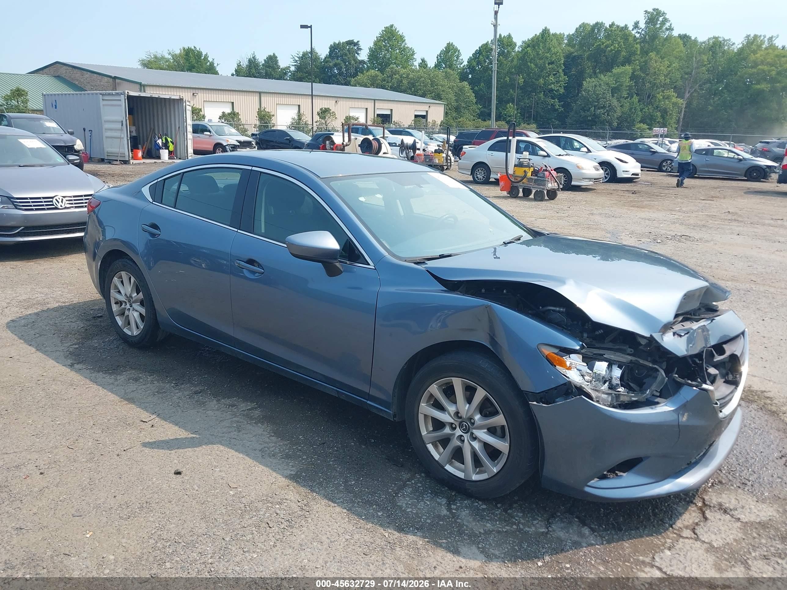 2015 Mazda Mazda6 I Sport Blue vin: JM1GJ1U64F1177900