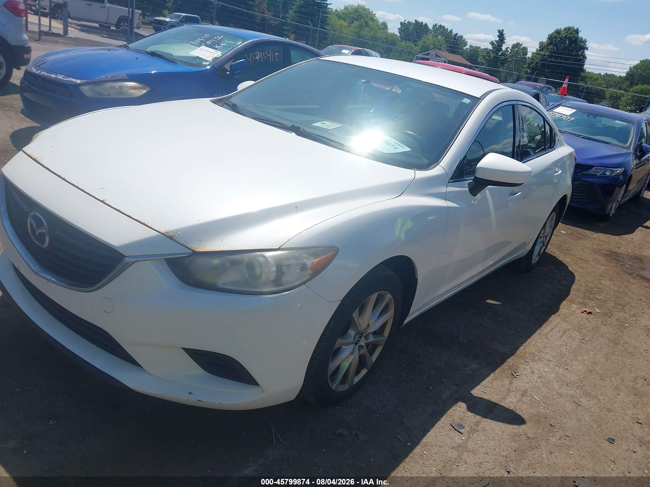 2015 Mazda Mazda6 I Sport White vin: JM1GJ1U65F1178778