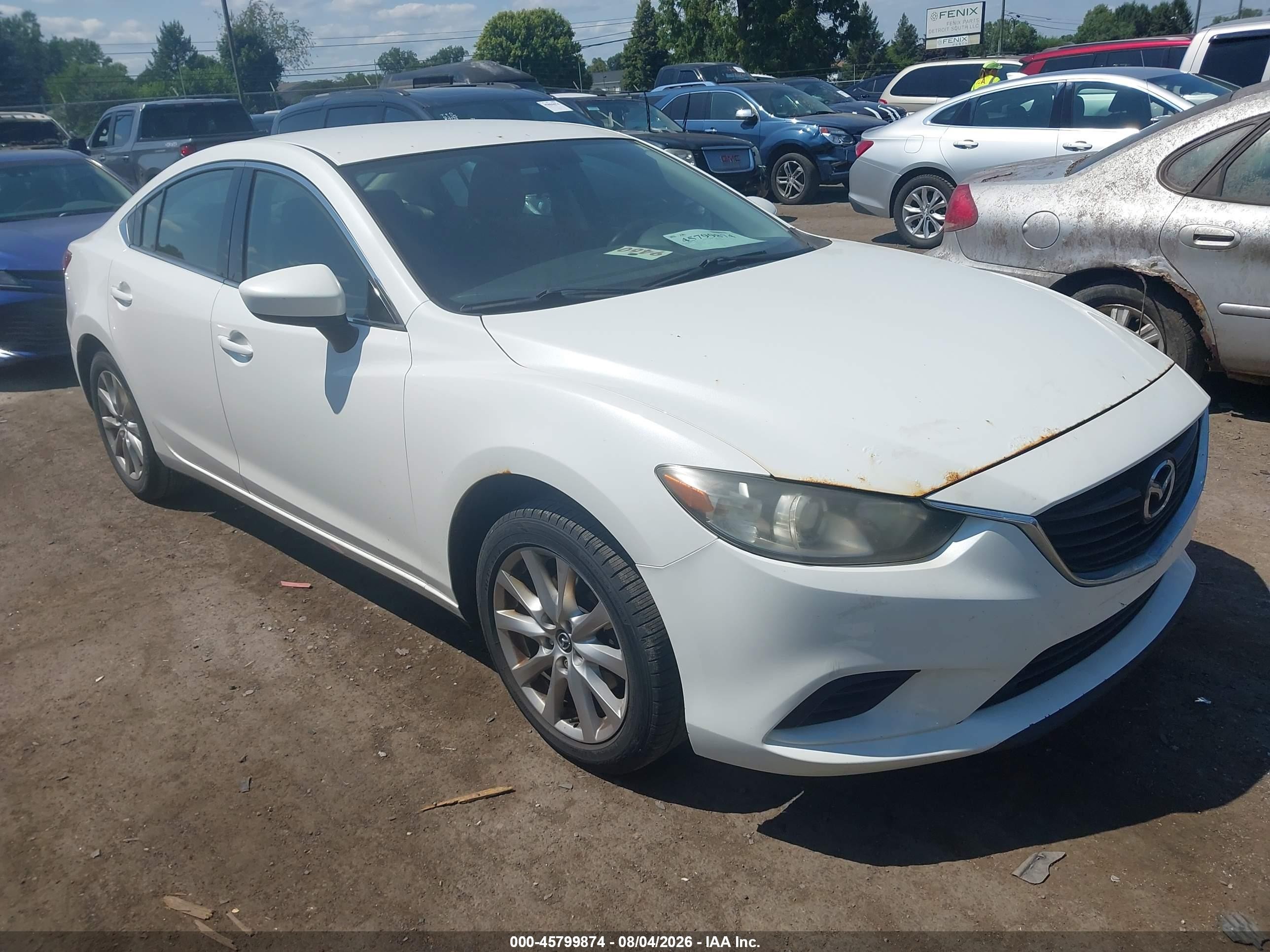 2015 Mazda Mazda6 I Sport White vin: JM1GJ1U65F1178778