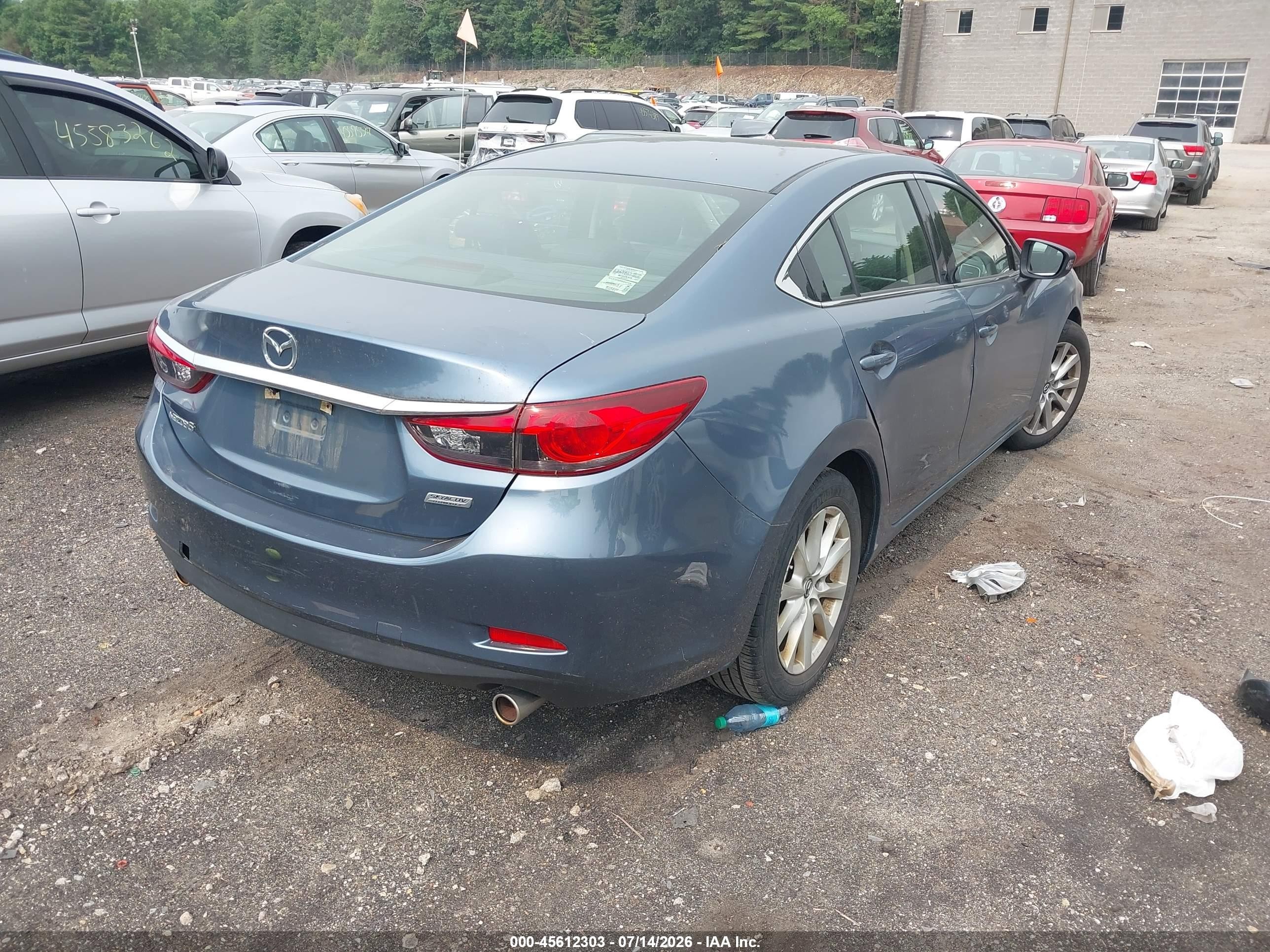 2014 Mazda Mazda6 I Sport Blue vin: JM1GJ1U67E1146851