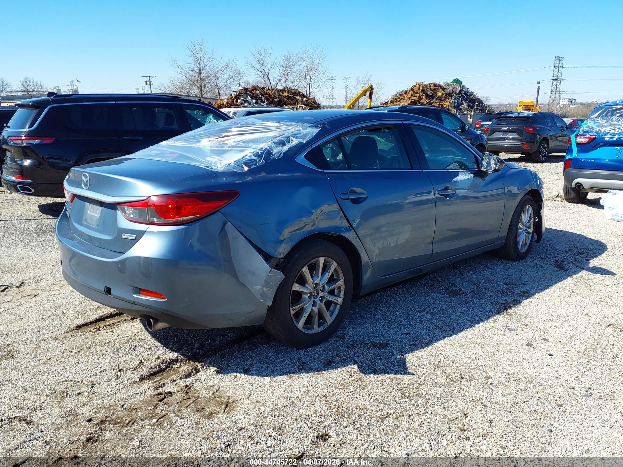 2014 Mazda Mazda6 I Sport Blue vin: JM1GJ1U6XE1140784