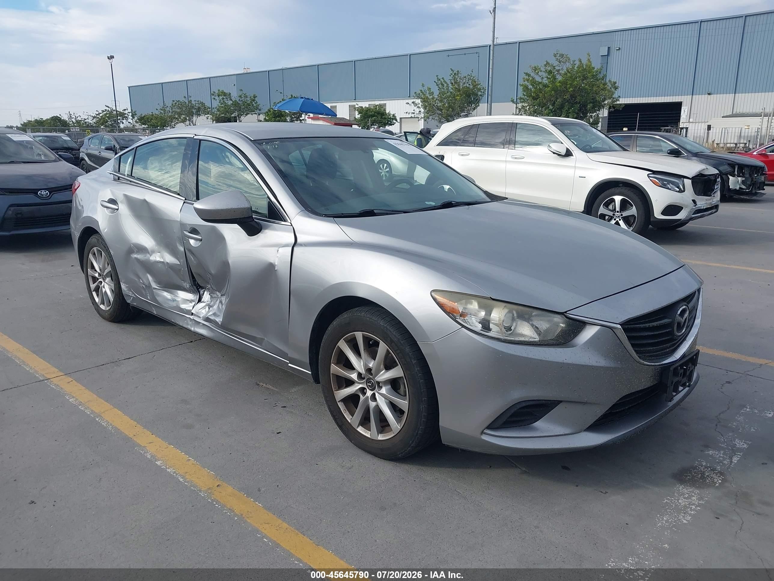 2015 Mazda Mazda6 I Sport Серебряный vin: JM1GJ1U6XF1170028
