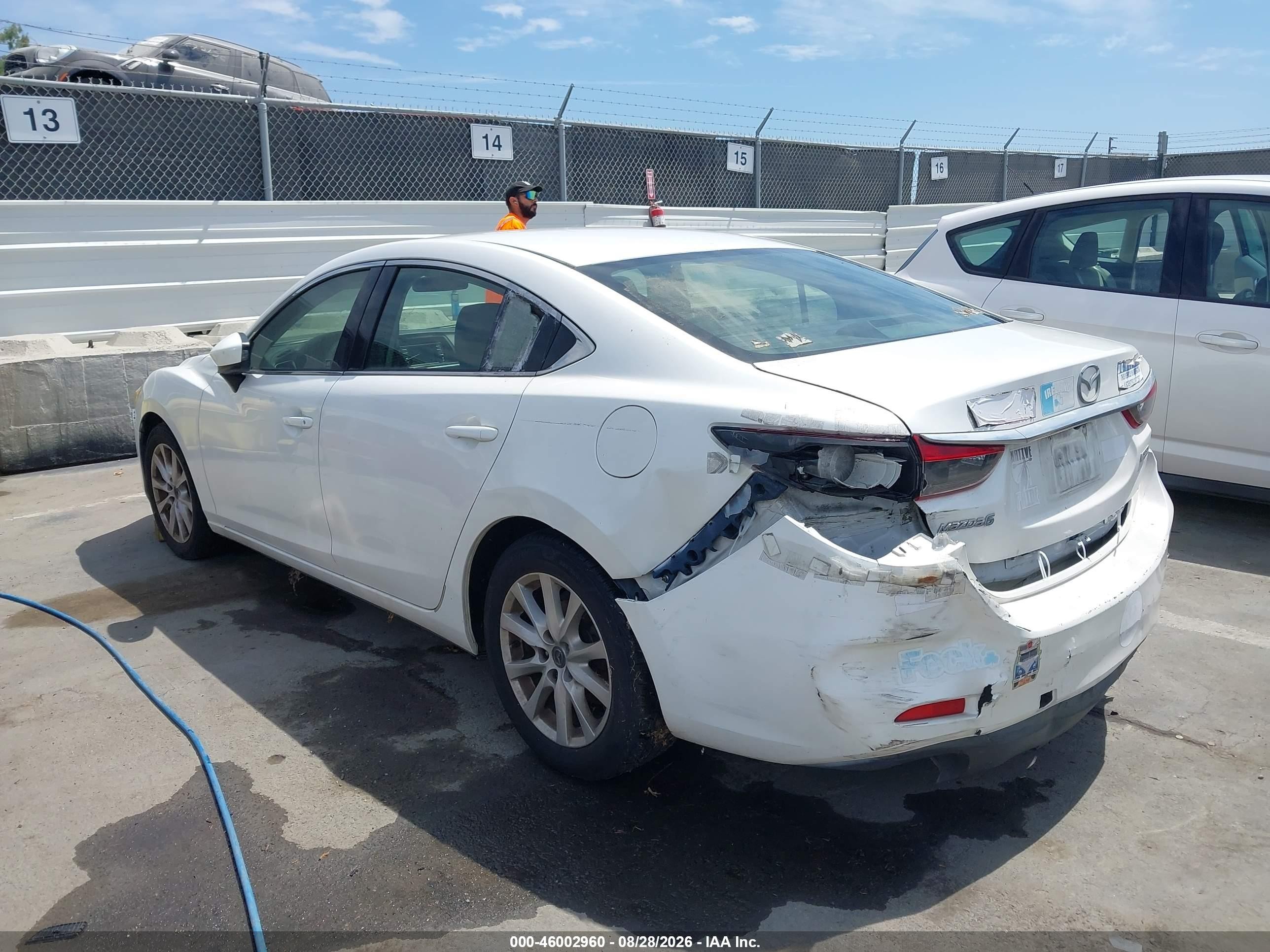 2015 Mazda Mazda6 I Sport White vin: JM1GJ1U6XF1176749